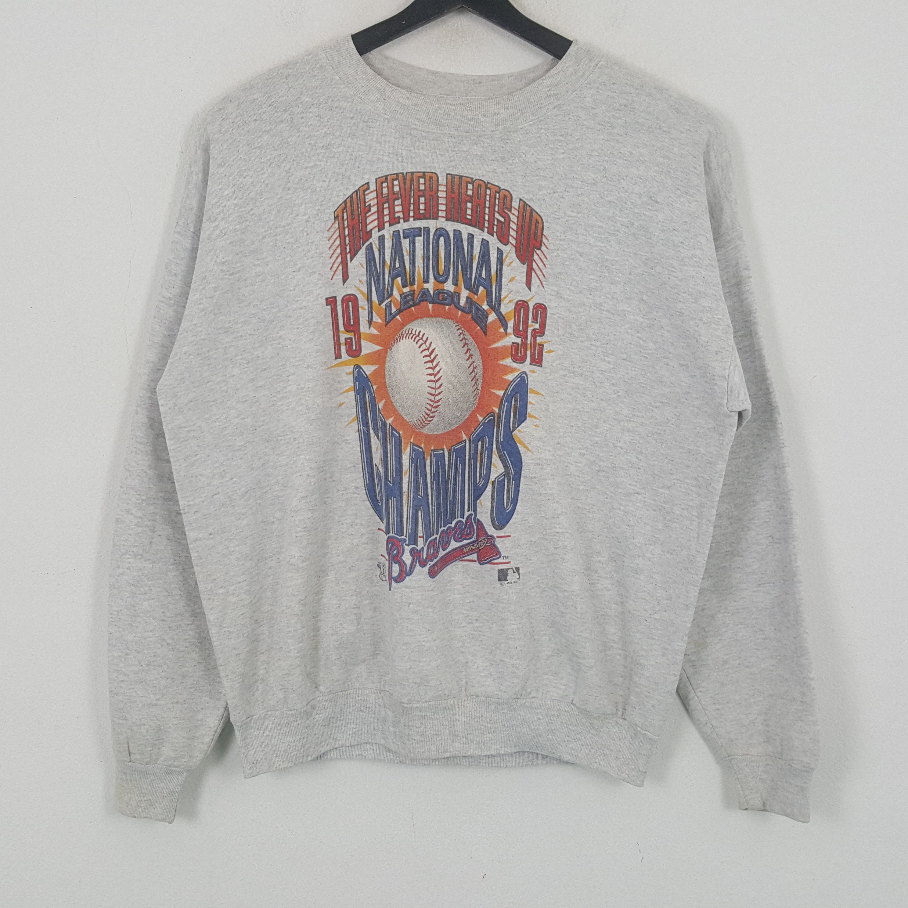 MLB × Vintage ATLANTA BRAVES Baseball Team MLB Vintage Sweatshirt C287N6 Size US L / EU 52-54 / 3 - 1 Thumbnail