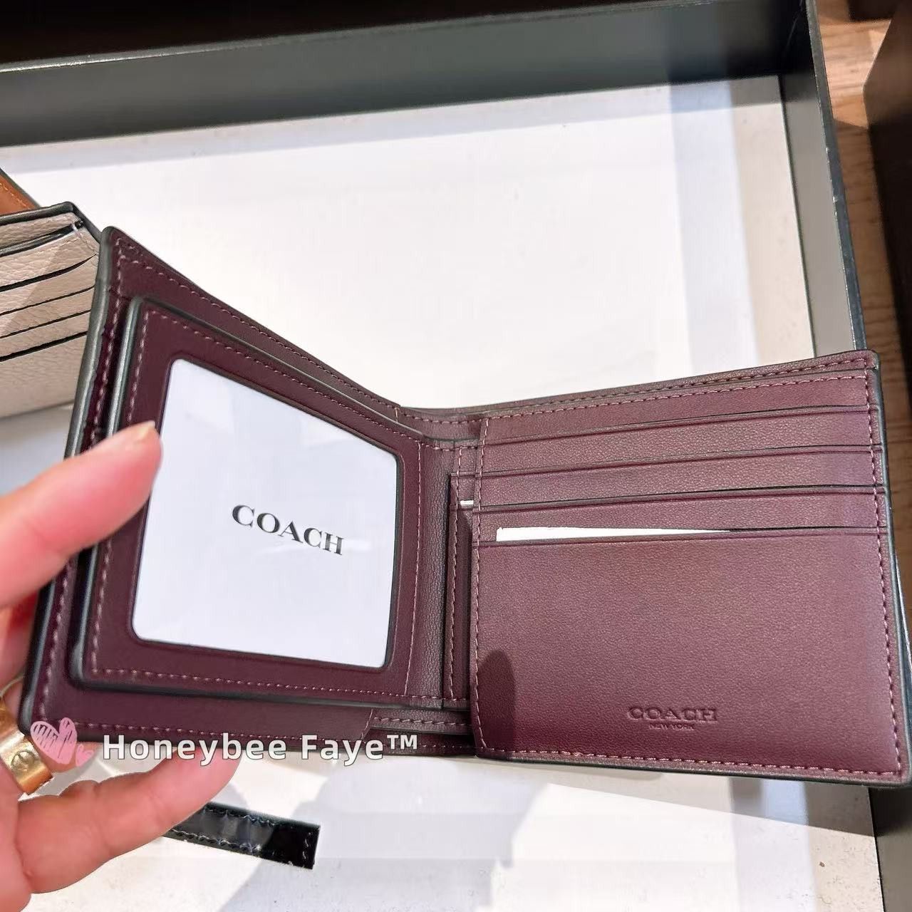 Coach 3 In 1 Wallet In Signature Canvas CW380 Black Currant Size ONE SIZE - 5 Thumbnail