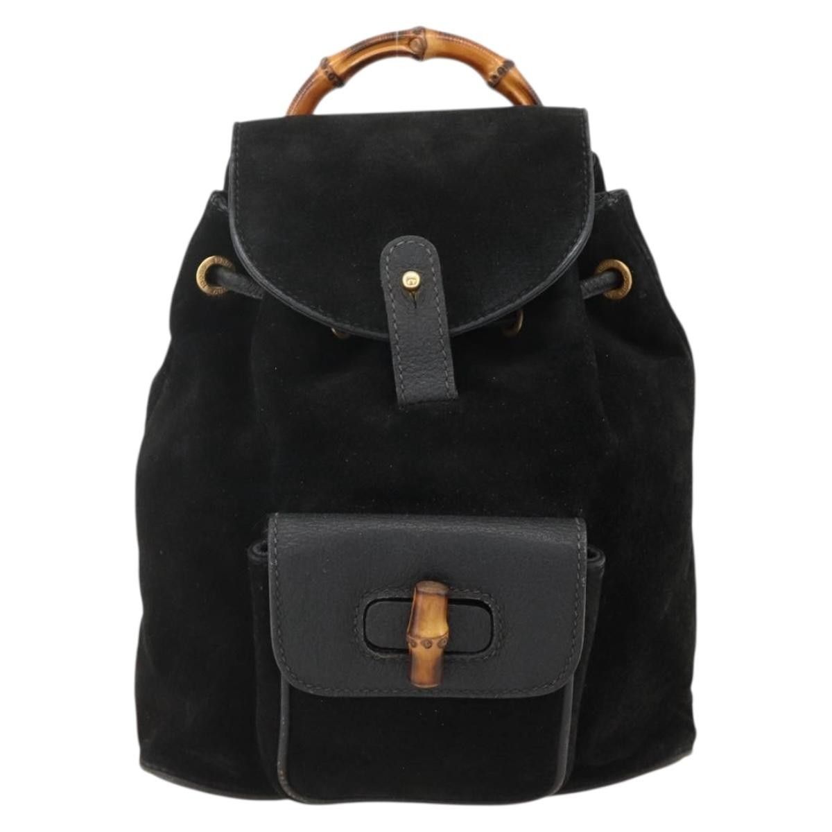 Gucci Gucci Gucci bamboo backpack daim Size ONE SIZE - 1 Thumbnail