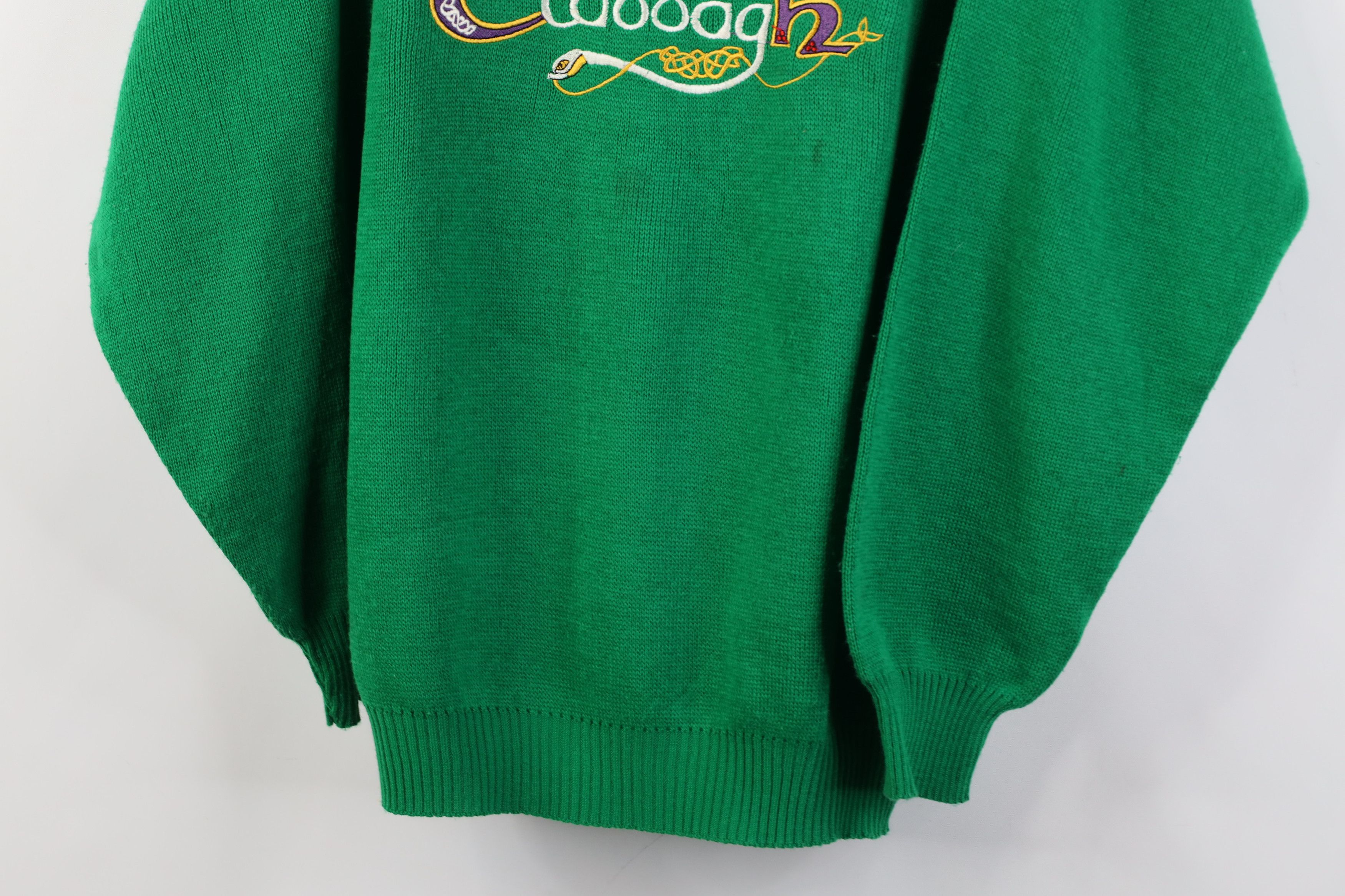 Vintage Vintage 90s Streetwear Claddagh Gaelic Knit Crewneck Sweater Size M / US 6-8 / IT 42-44 - 3 Thumbnail
