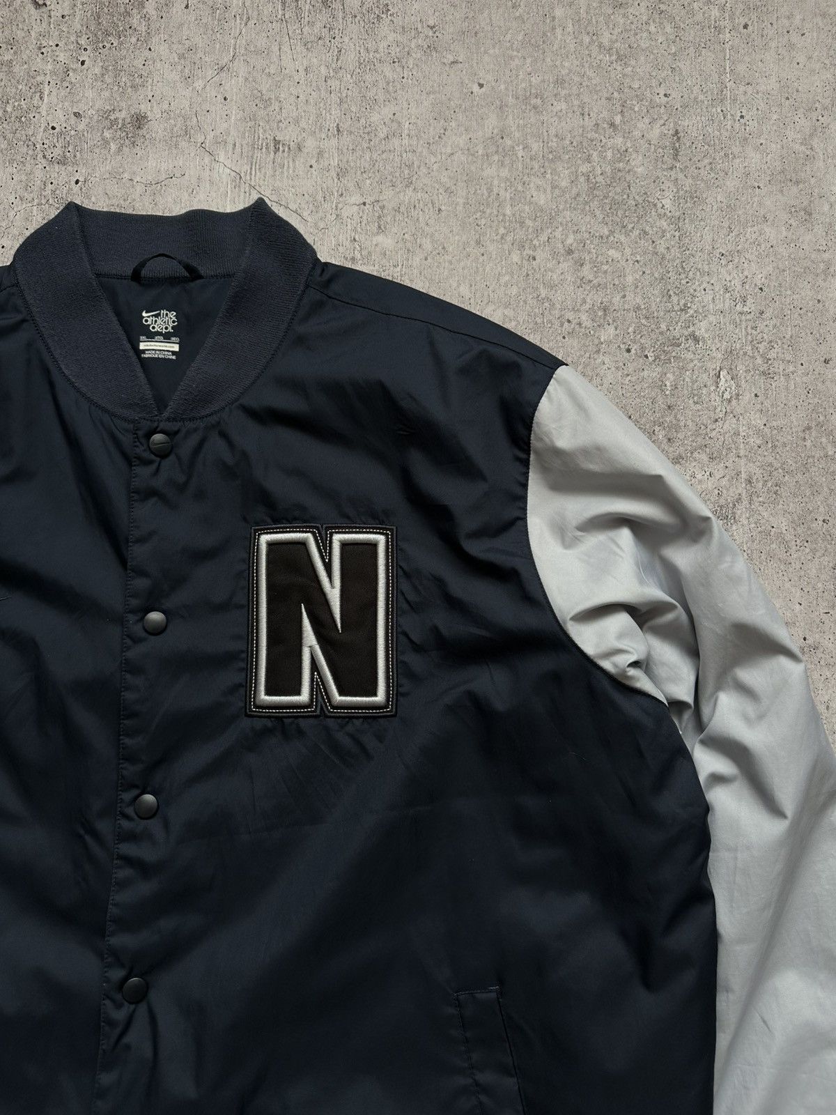 Nike Big Size Nike Athletic Vintage 3XL Nylon Bomber Jacket Size US XXL / EU 58 / 5 - 3 Thumbnail