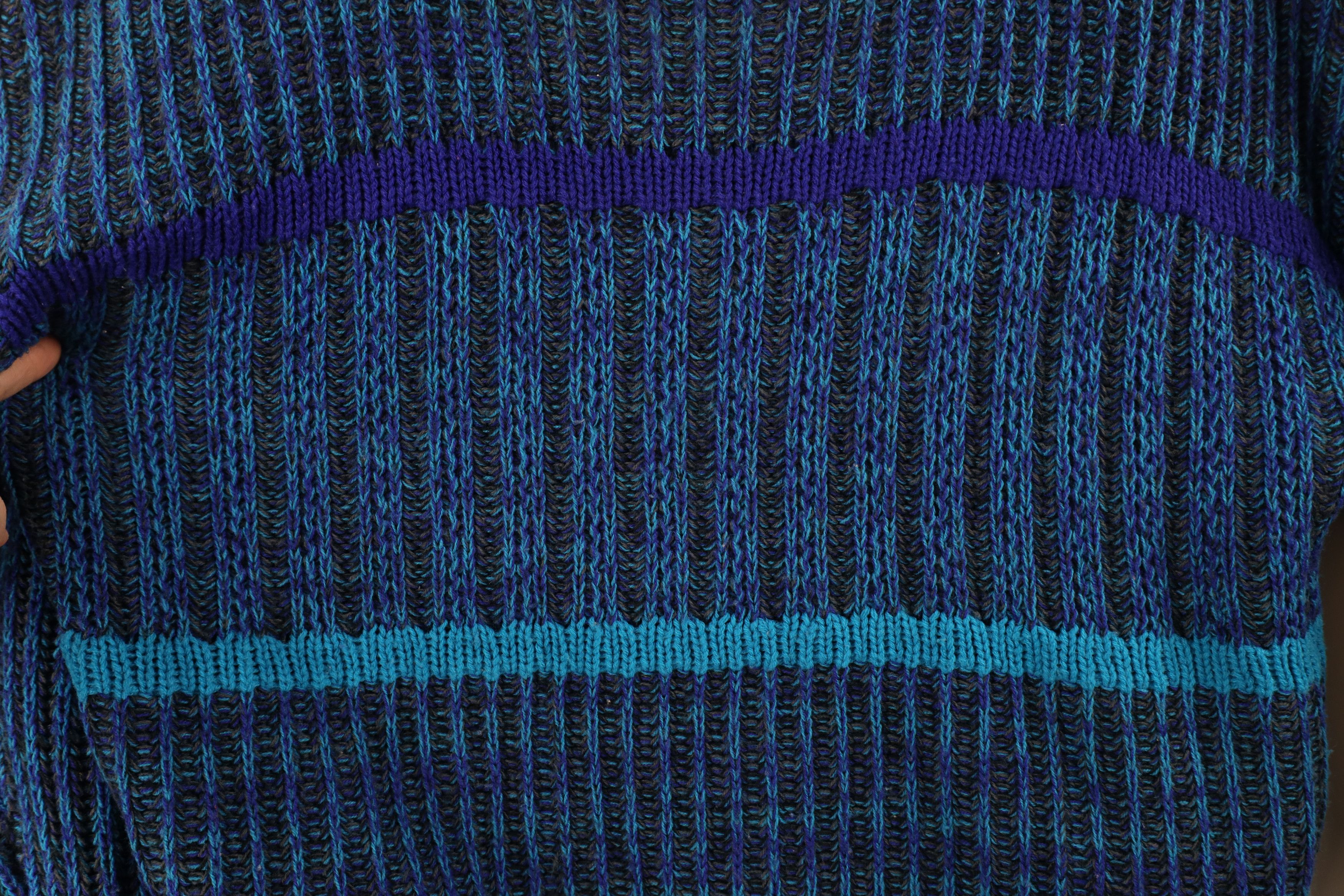 Vintage Vintage 90s Streetwear Chunky Ribbed Knit Crewneck Sweater Size XL / US 12-14 / IT 48-50 - 5 Thumbnail