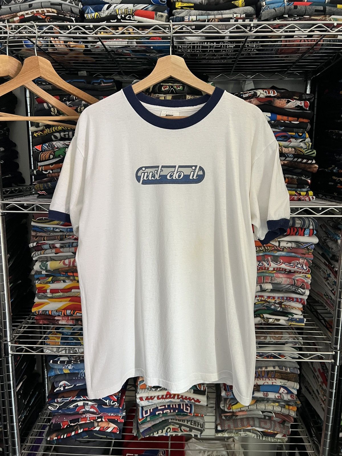 Nike 90s Nike Just Do It Ringer Tee Size US M / EU 48-50 / 2 - 3 Thumbnail