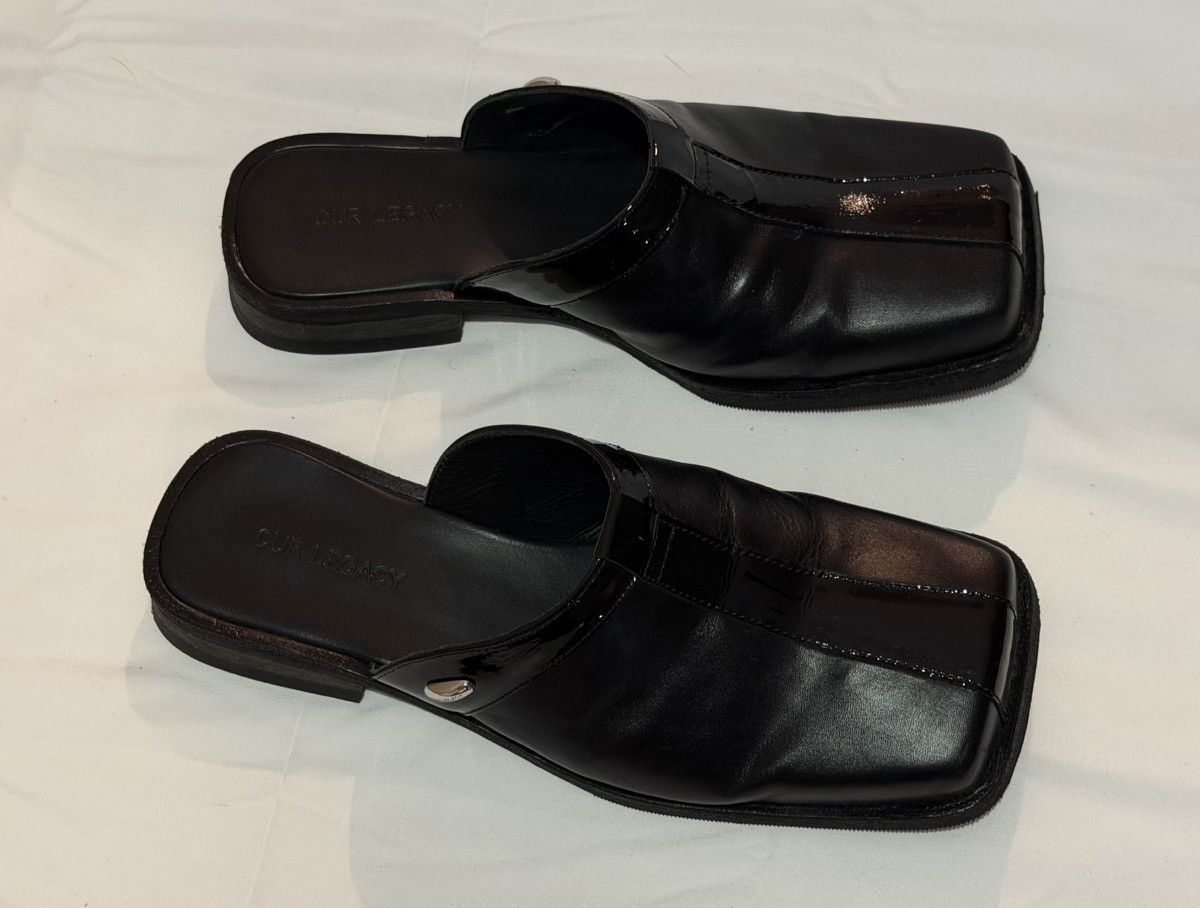 Our Legacy Our Legacy Blunt Mule Top Dyed Black Leather size 40 Size US 7 / EU 40 - 7 Thumbnail