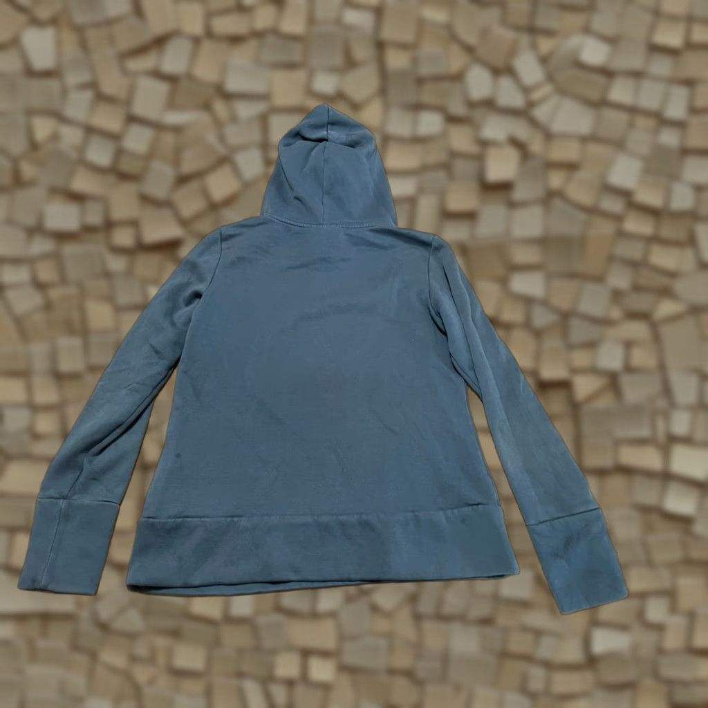 Logo 7 Unknown Hoodie Women's Large Blue Drawstring Logo Hoodie Pullover Casual Regular Fall Spring Summer Modern Size L / US 10 / IT 46 - 1 Thumbnail