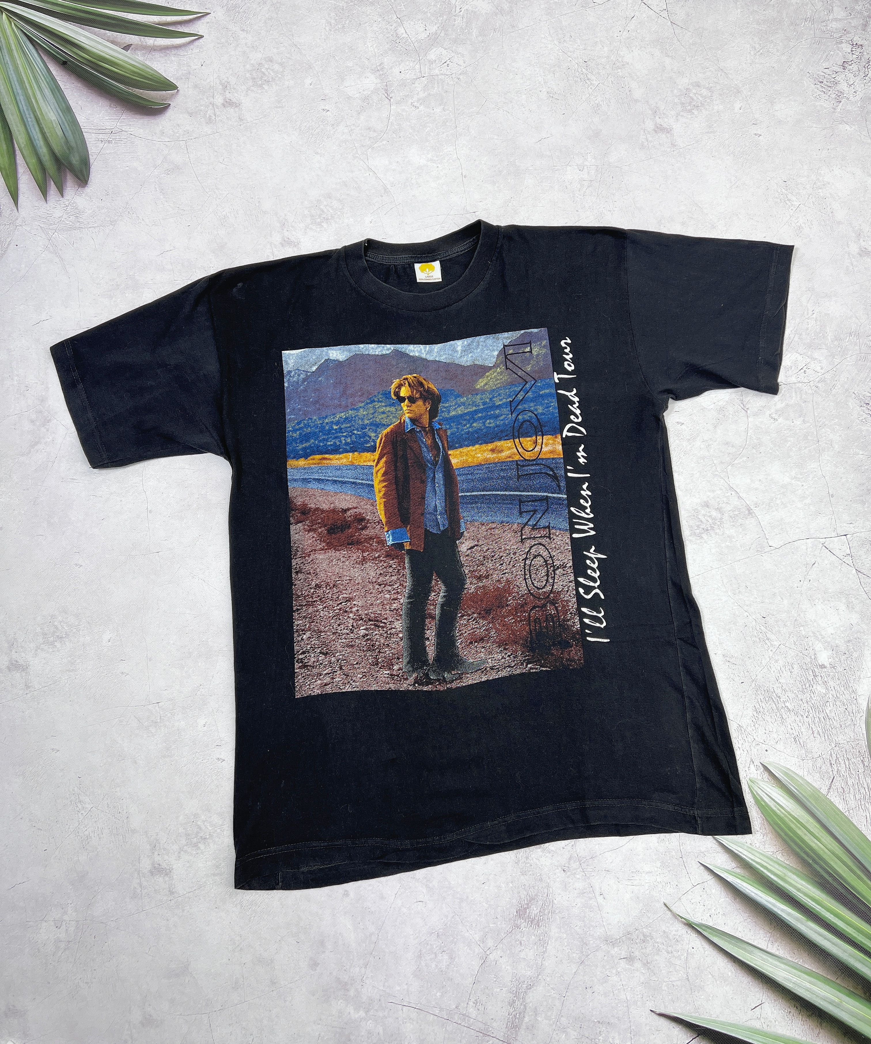 Band Tees × Bon Jovi × Vintage Bon Jovi T-Shirt 1993 I'll Sleep When I'm Dead Size US L / EU 52-54 / 3 - 3 Thumbnail