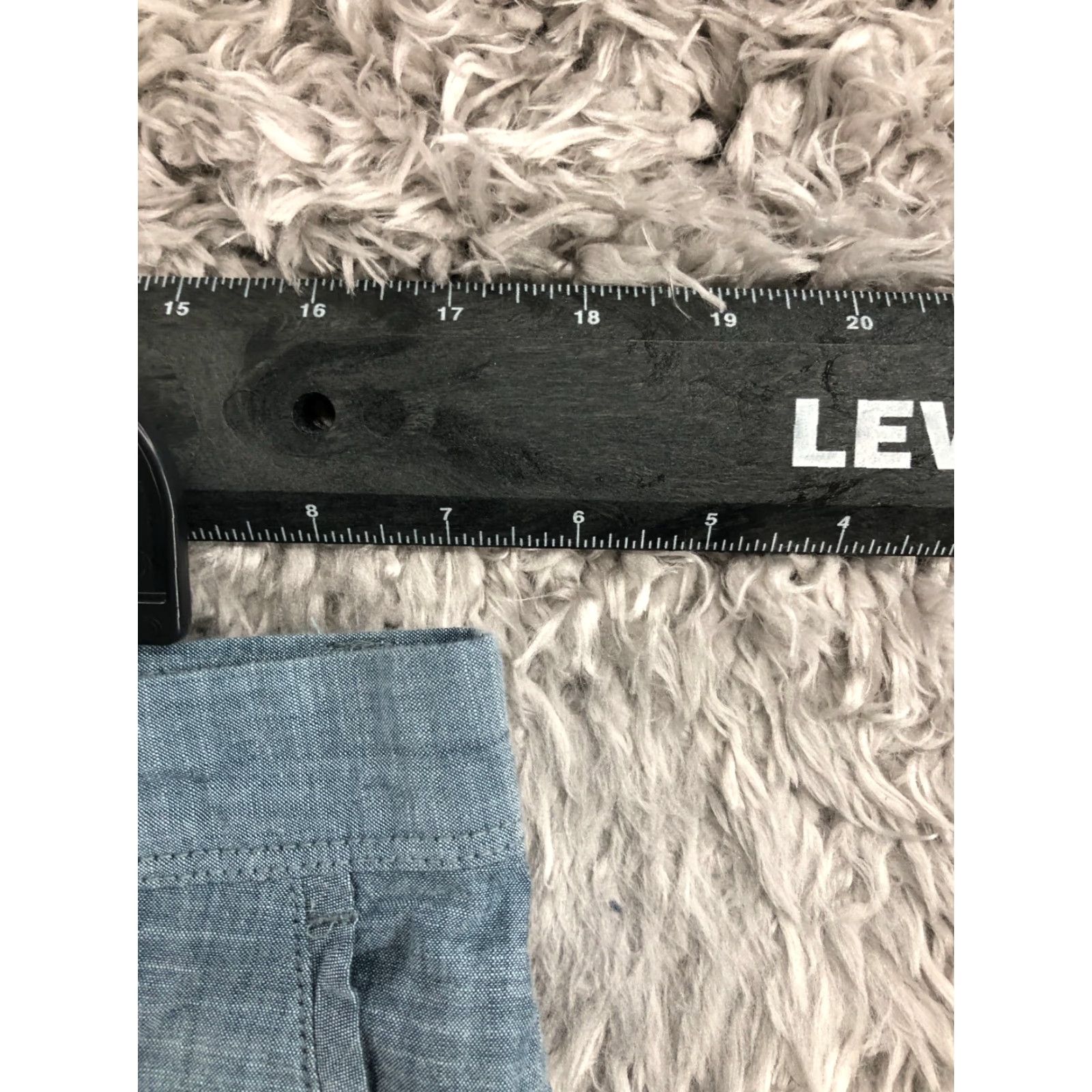 Van Heusen Van Heusen Mens Bermuda Shorts 34 Mid Blue Denim Cotton Blend 5-Pocket Flat Front Belt Loops Regular Size US 34 / EU 50 - 2 Thumbnail