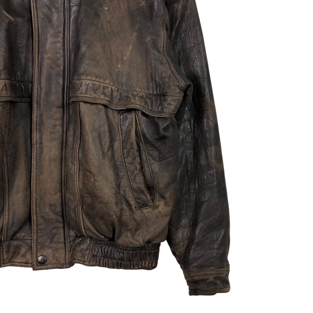 Issey Miyake 📌Vintage Biker Leather Jacket D' Homme A Homme Blanket Size US M / EU 48-50 / 2 - 7 Thumbnail