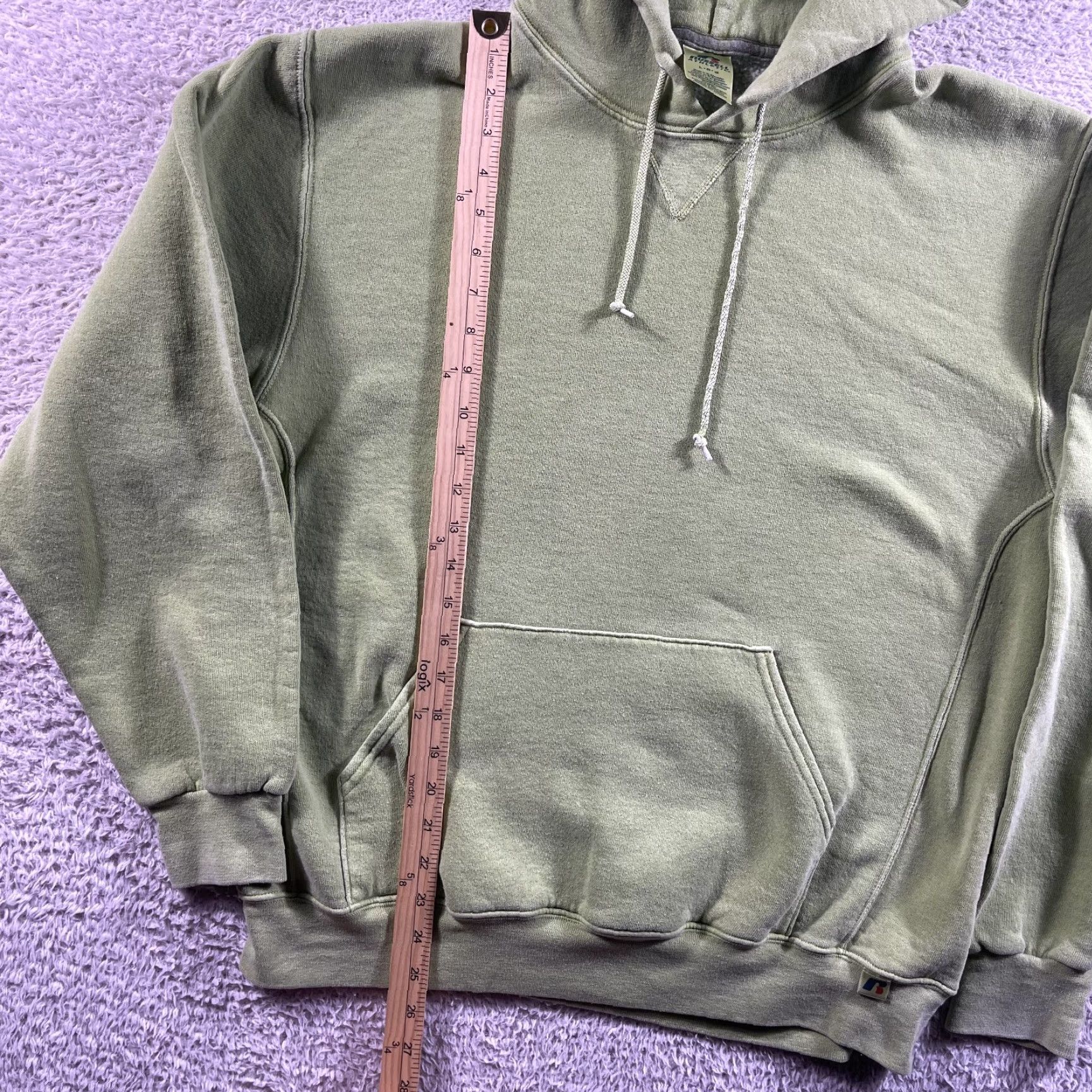 Russell Athletic VINTAGE Russell Athletic Hoodie Sweatshirt Mens Large Lime Green Pullover YZY Y2K Yeezy Size US L / EU 52-54 / 3 - 5 Thumbnail