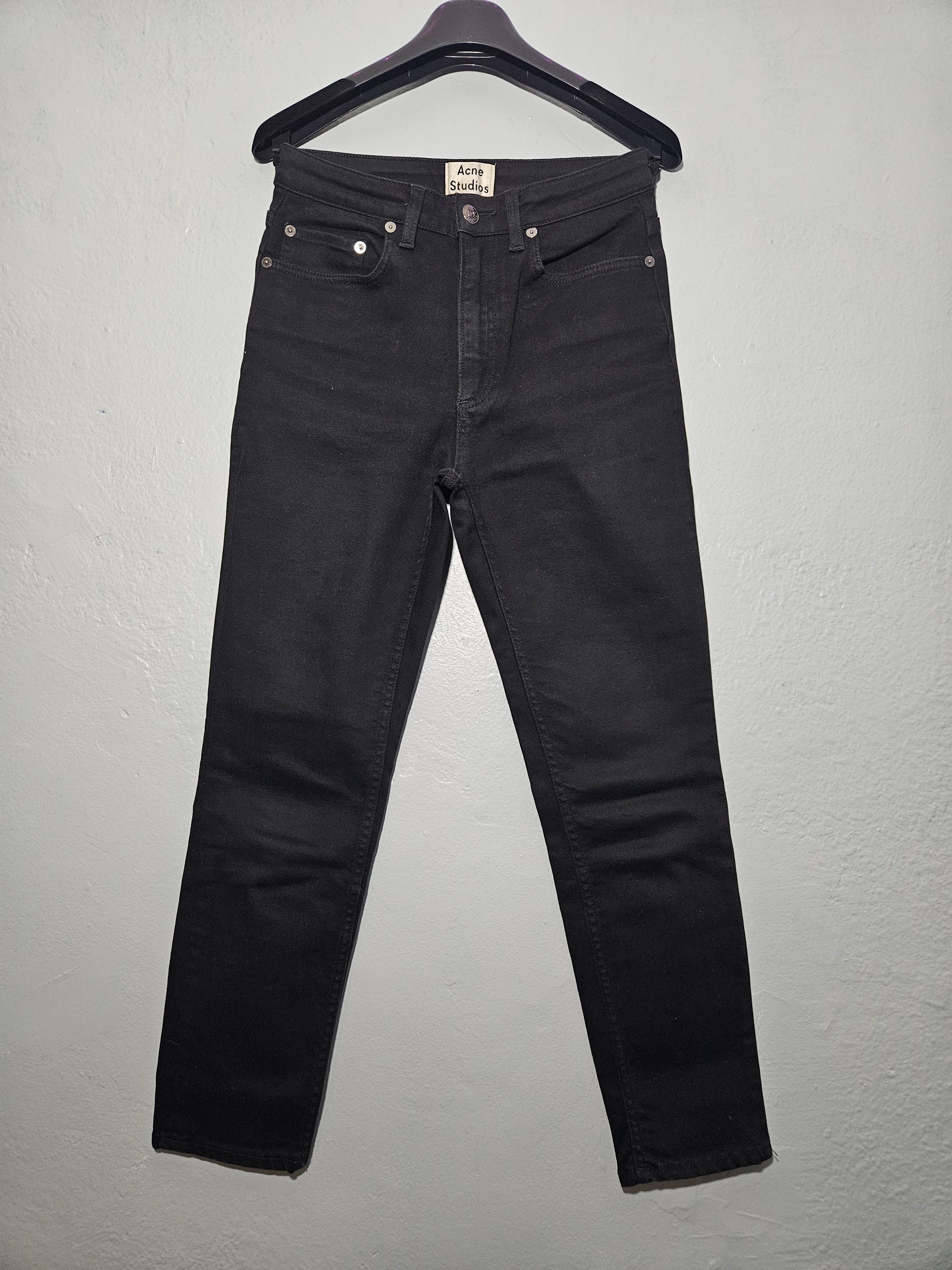 Acne Studios Patti Stay Blk Slim Fit Black Denim Jeans Size US 26 / EU 42 - 1 Thumbnail