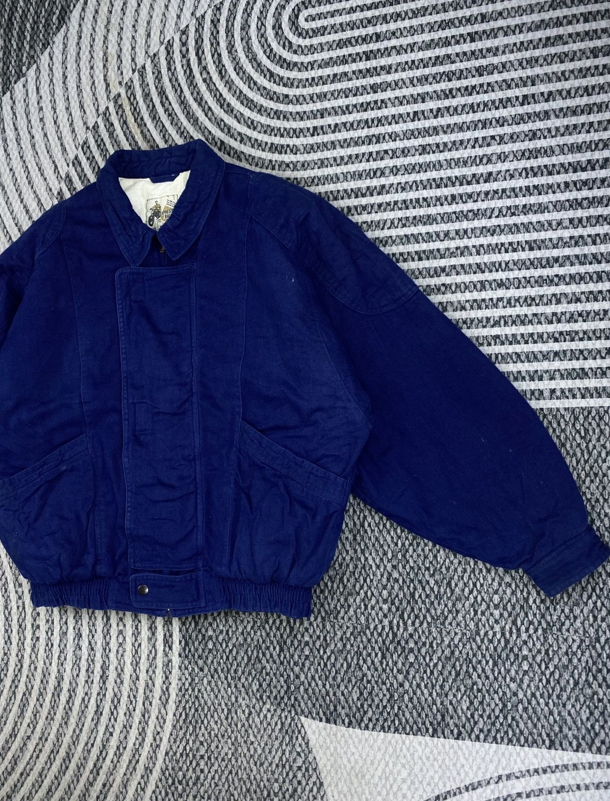 Japanese Brand Vtg Express Rally Dark Blue Bombers Jacket Size US L / EU 52-54 / 3 - 4 Thumbnail