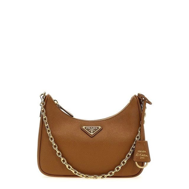Prada PRADA Re-Edition 2005 $2700 Caramel Saffiano Leather Shoulde Size ONE SIZE - 1 Thumbnail