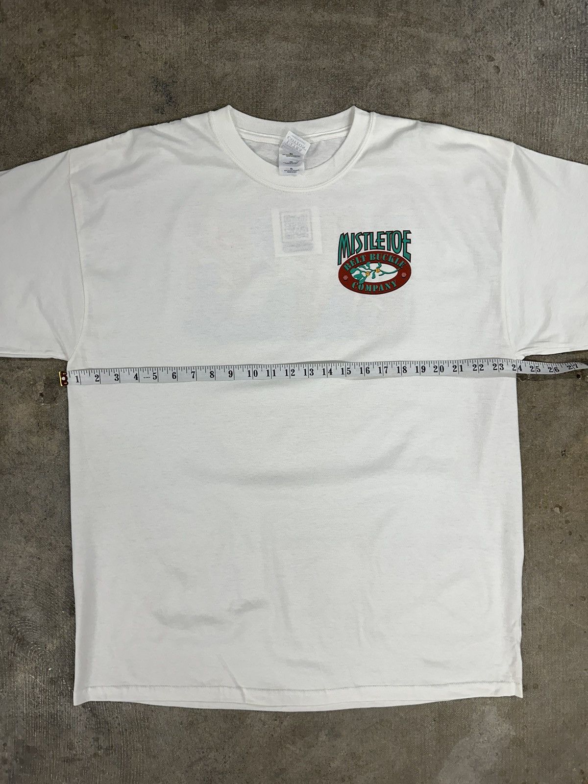 Gildan × Vintage Vintage 90s Mistletoe Belt Company Office T-Shirt Size US XL / EU 56 / 4 - 8 Thumbnail