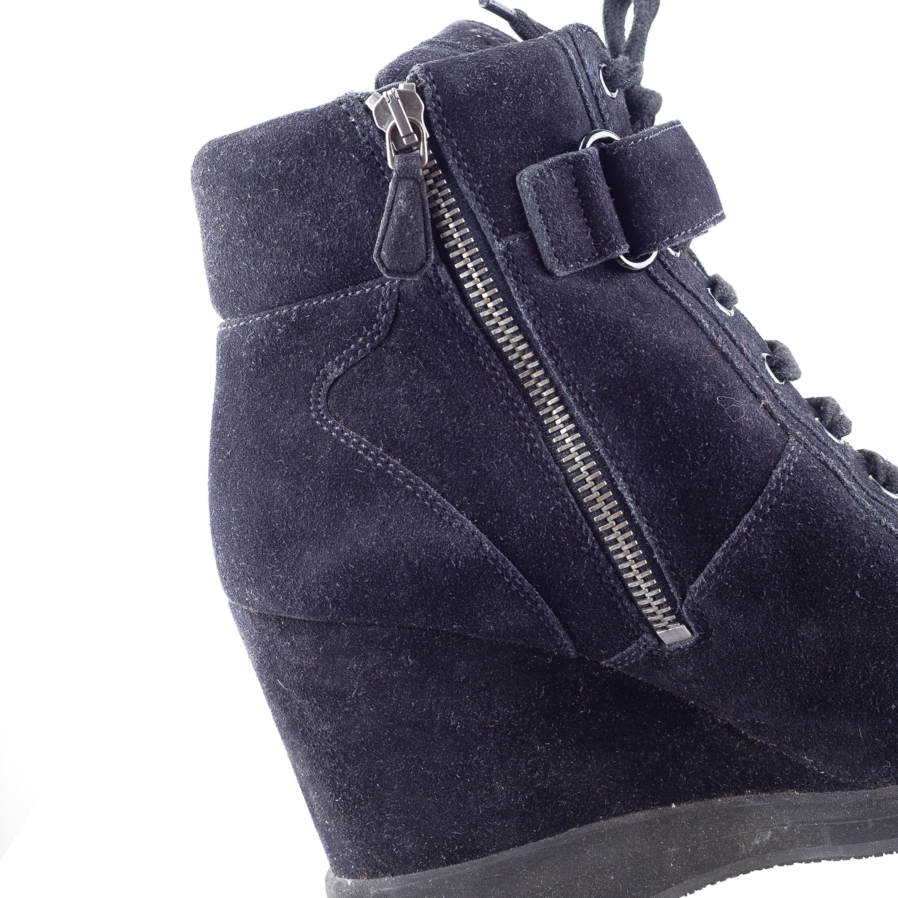 Prada Prada Navy Vintage Wedge Sneakers (38 IT / 39 EU) Size US 8 / IT 38 - 10 Thumbnail