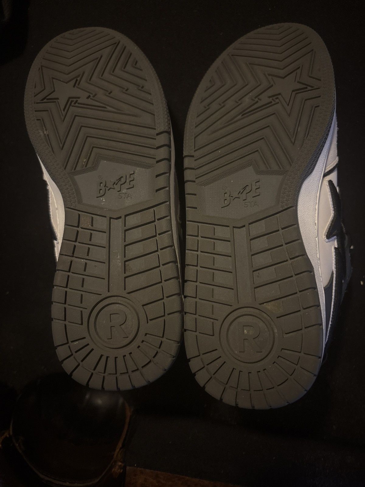 Bape Bathing ape Skate sta sneaker #5 M1 black & gray Worn twice Size US 10 / EU 43 - 6 Thumbnail
