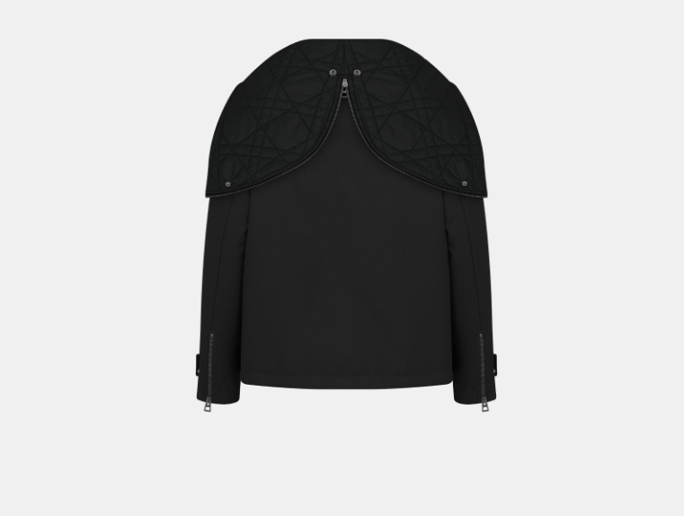 Dior o1w1db10925 441C16 Macrocannage Anorak Jacket in Black Size L / US 10 / IT 46 - 3 Thumbnail