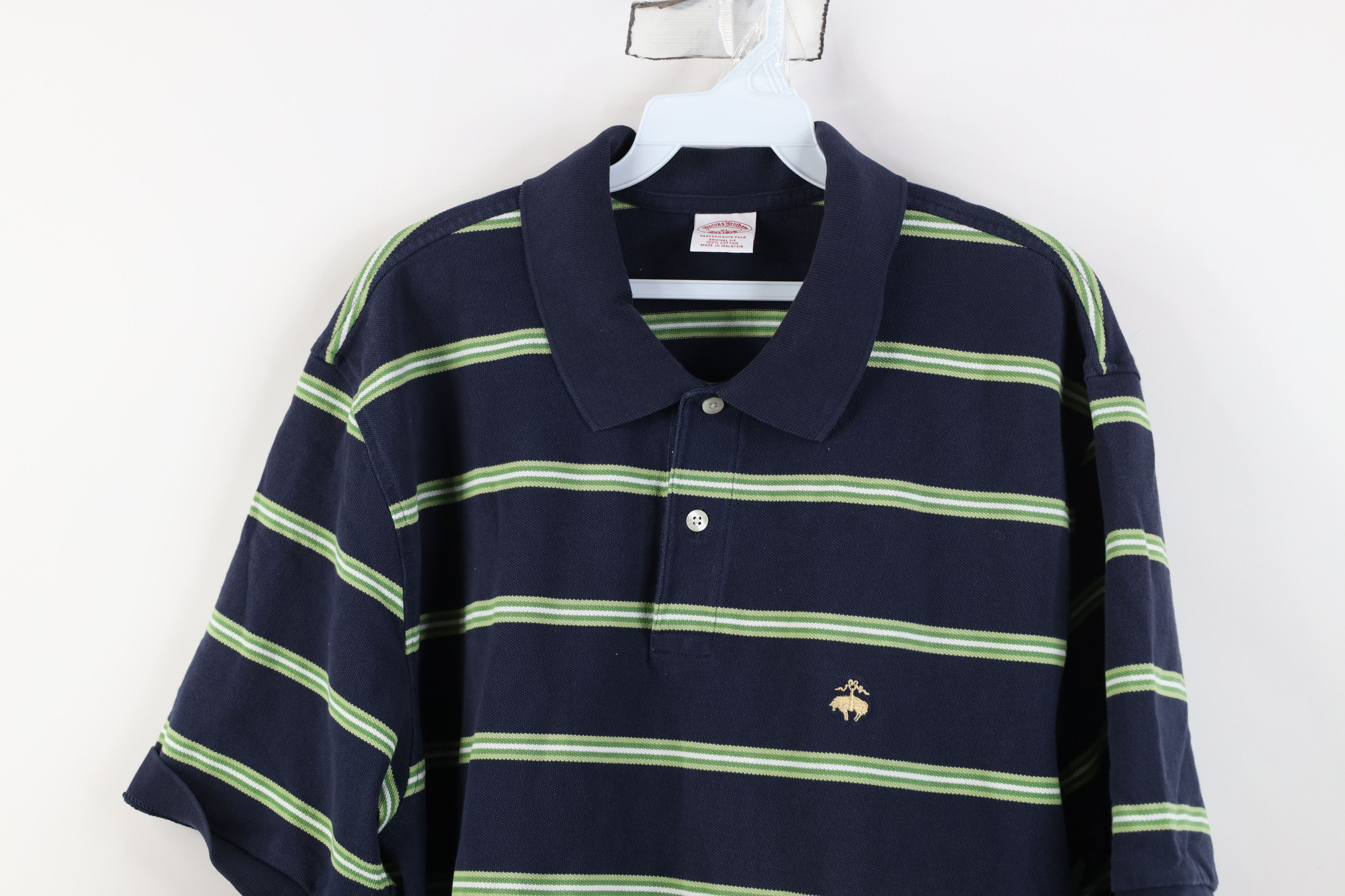 Brooks Brothers Vintage Brooks Brothers Performance Collared Golf Polo Size US XL / EU 56 / 4 - 2 Thumbnail