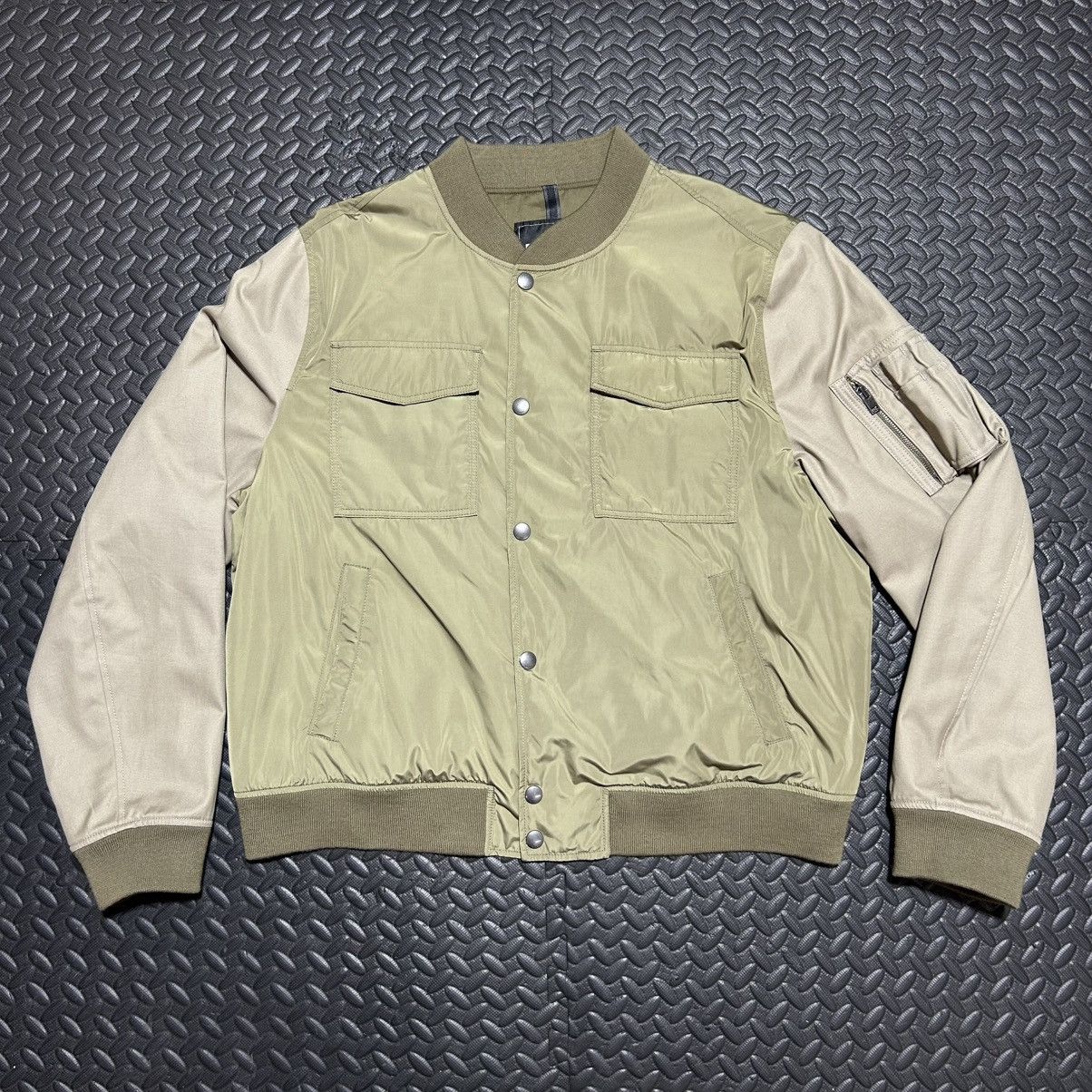Express Express Military Bomber Style Jacket Olive Green Mens 2XL Size US XXL / EU 58 / 5 - 1 Thumbnail
