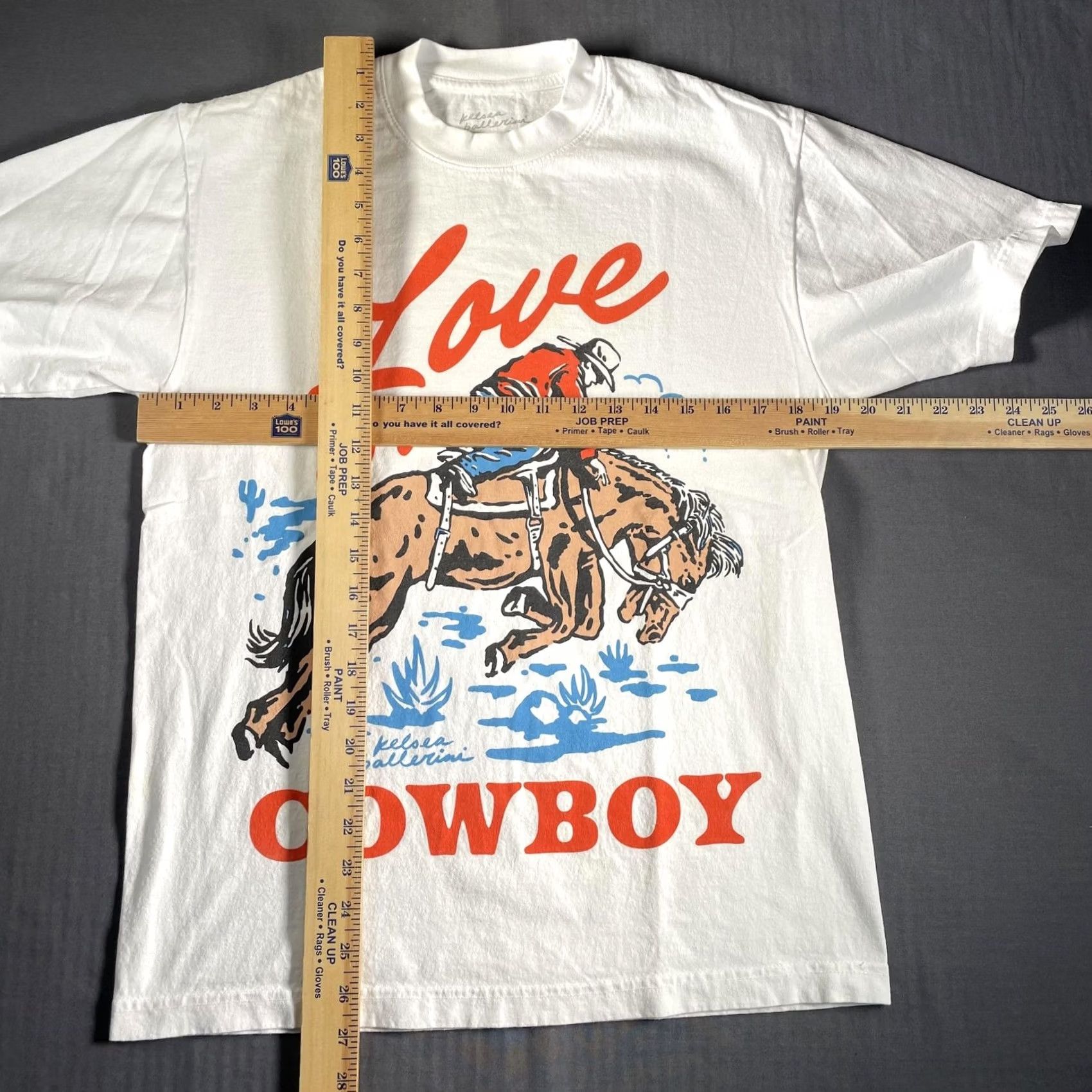 Vintage Kelsea Ballerini Love Is A Cowboy Shirt Mens Small White Graphic Tee Size US S / EU 44-46 / 1 - 5 Thumbnail