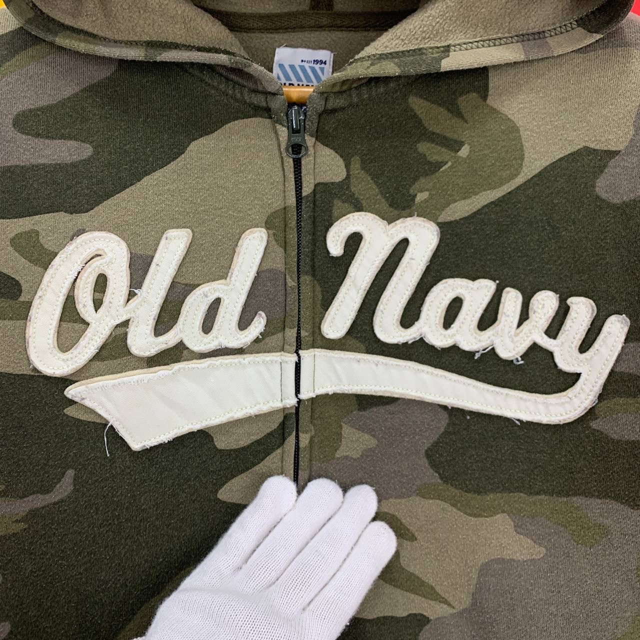 Old Navy OLD NAVY Camouflage Zipper Hoodie #2400-12 Size S / US 4 / IT 40 - 2 Thumbnail