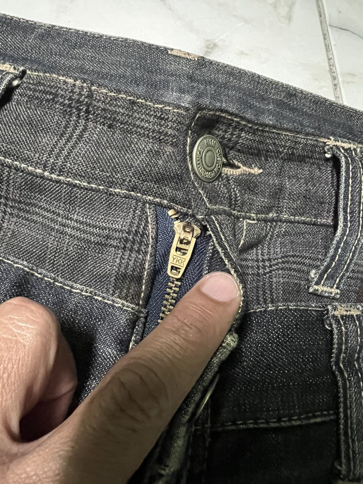 Japanese Brand × PPFM 💥DOUBLE WAIST💥PPFM MULTIPOCKET DISTRESS PUNK JEAN Size US 31 - 16 Thumbnail