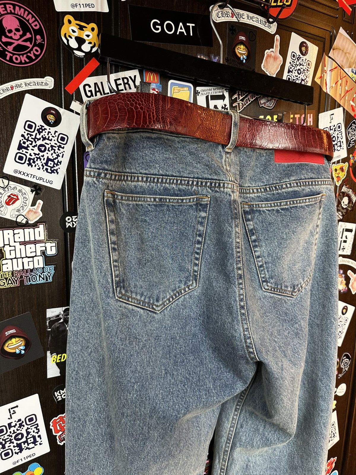 Sp5der Spider Worldwide “Spider” V3 Indigo Denim Jeans Size US 32 / EU 48 - 7 Thumbnail