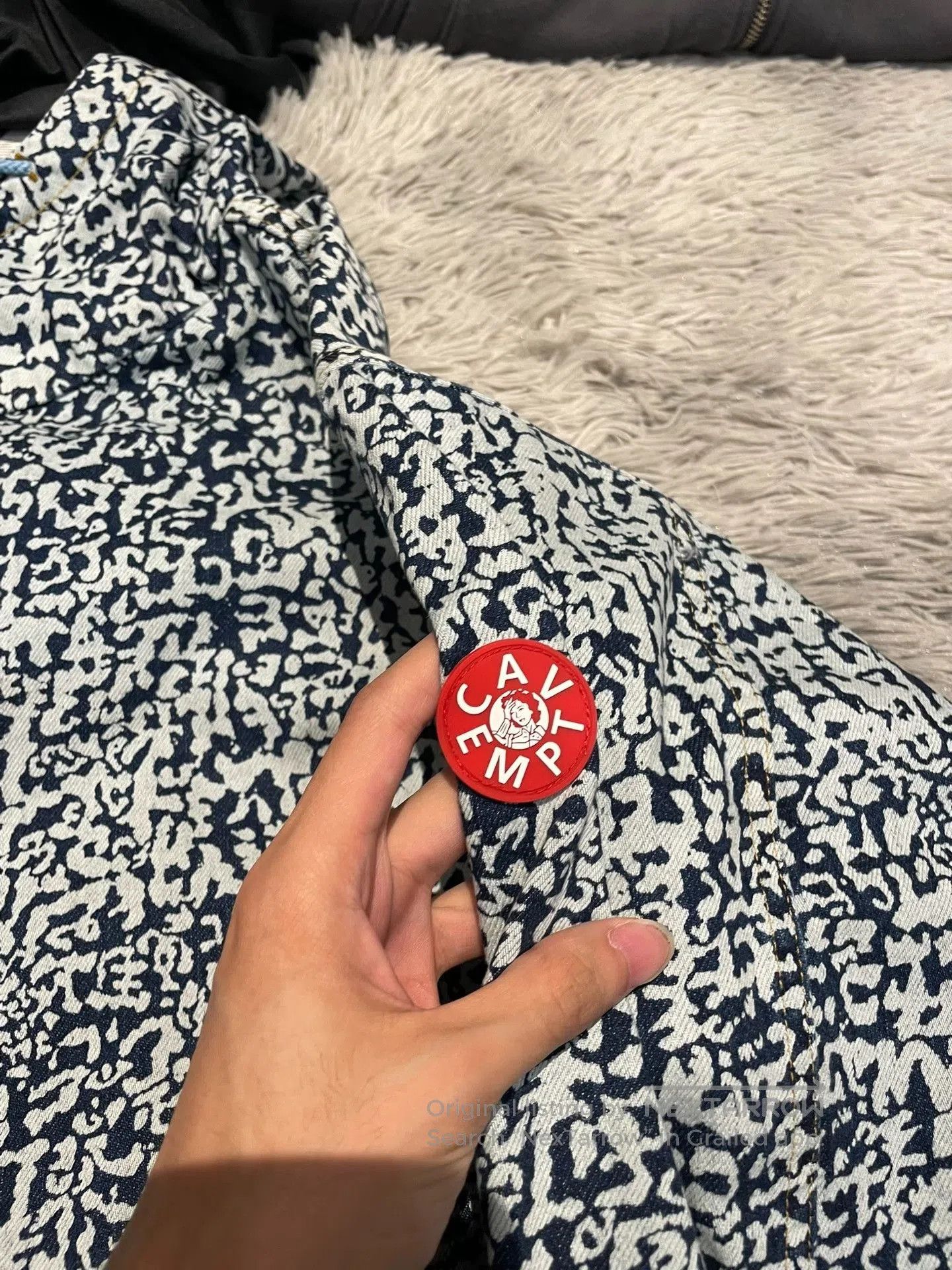 Cav Empt Cavempt Gray White Patterned Hooded Jacket. Size US M / EU 48-50 / 2 - 2 Thumbnail