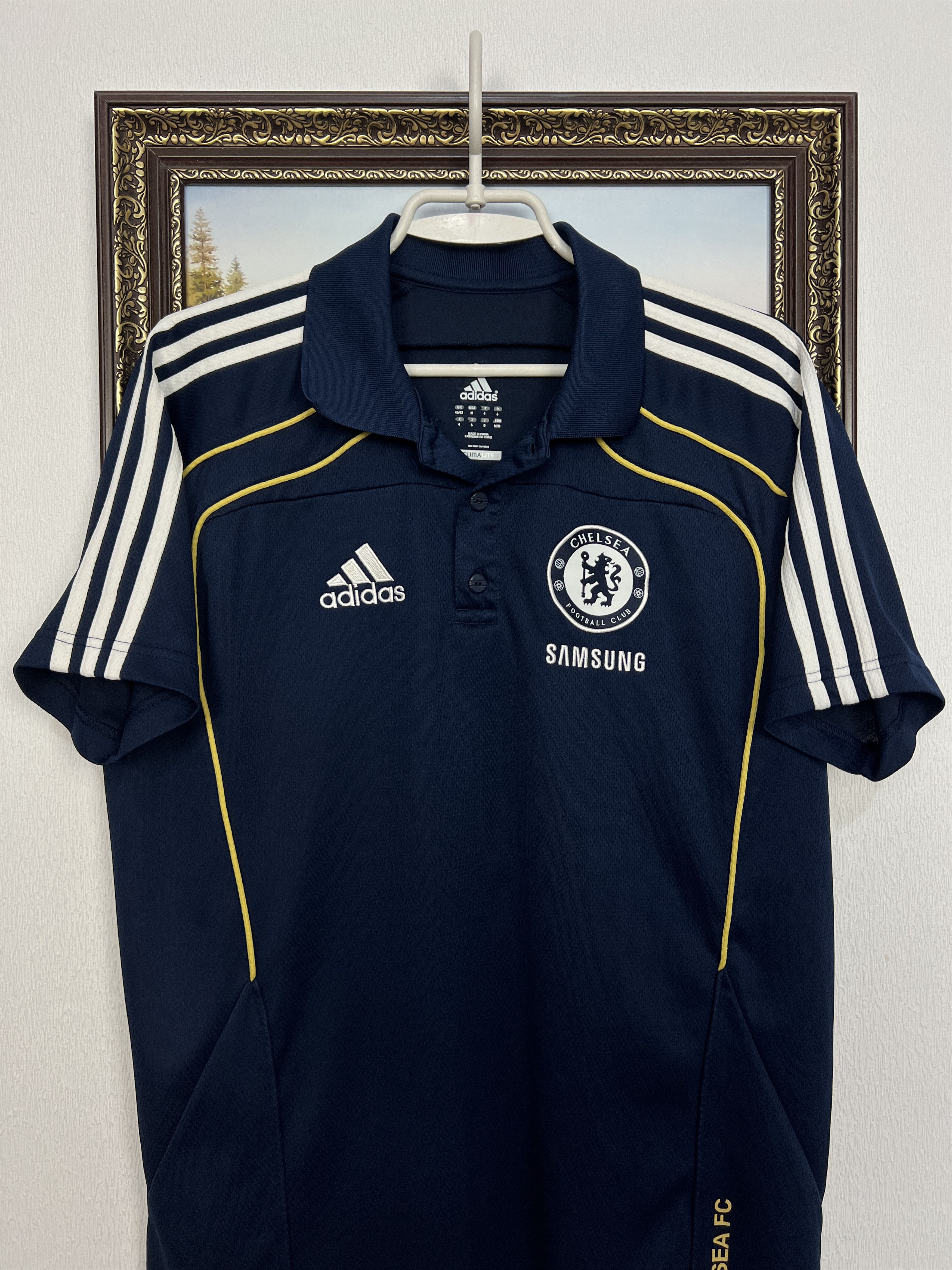 Adidas Vintage Chelsea Football Train Polo Shirt Soccer Jersey Size US M / EU 48-50 / 2 - 2 Thumbnail