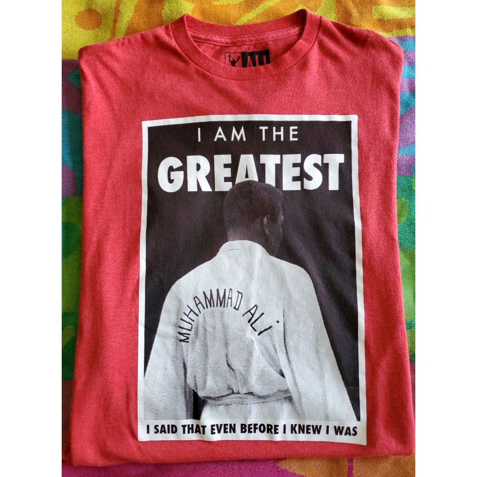 Vintage Muhammad Ali I Am The Greatest Tshirt M Unisex Adults Red Cotton Blend Short Sleeve Regular T-Shirt ALI Brand Mens Girls Size US M / EU 48-50 / 2 - 2 Thumbnail