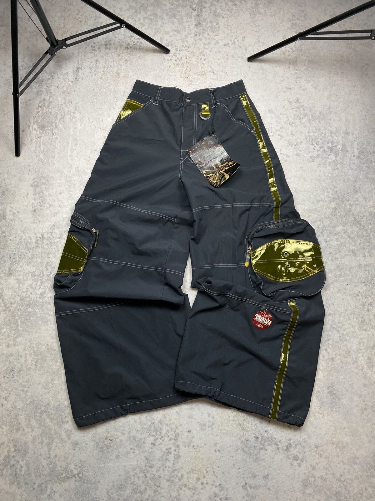 Macgear Camo Denim Pants Y2K Rave Buggy 90s hiphop skate 32W