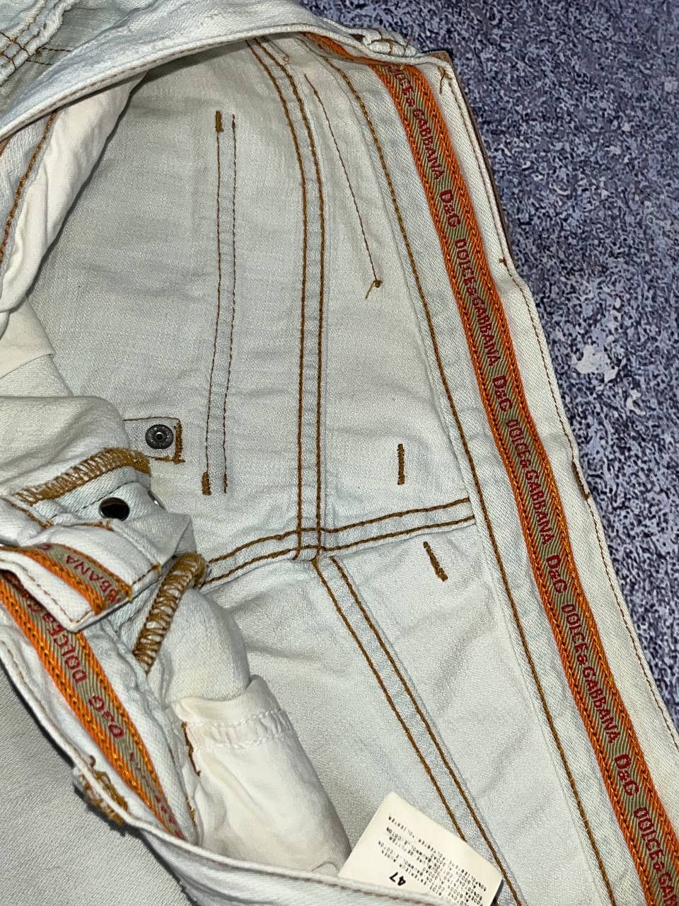 Dolce & Gabbana 00s Archive Dolce & Gabbana Bleached Tie-dye Denim PANTS Size US 33 - 10 Thumbnail