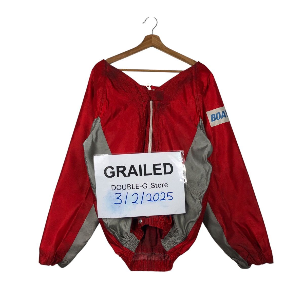 Japanese Brand × Vintage 📌Vintage Bomber Jacket Boat Race Big Logo Rich Red Size US M / EU 48-50 / 2 - 2 Thumbnail