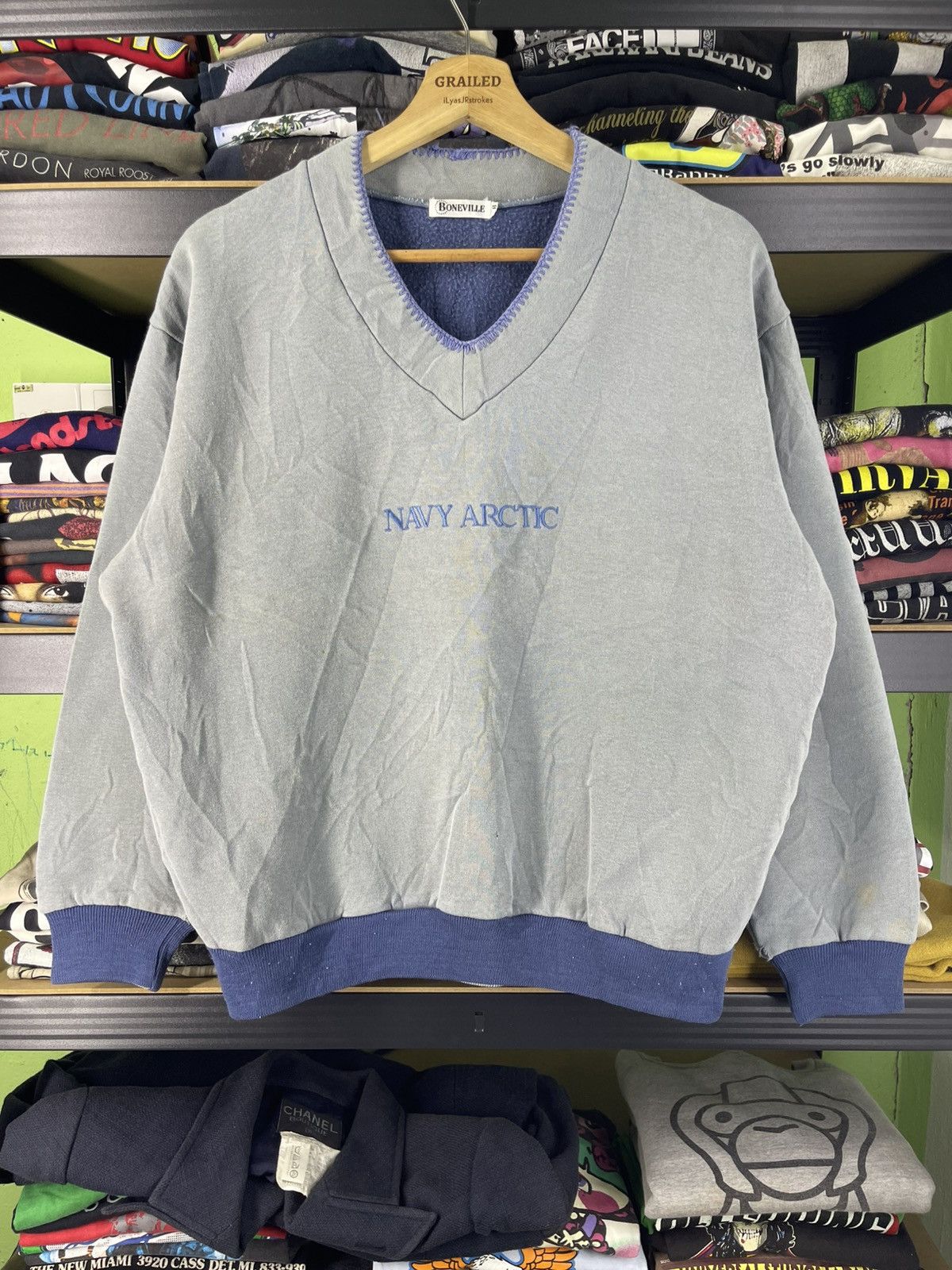 Boneville Vintage 90's Boneville Navy Arc'tic Sweatshirt CP Company Size US M / EU 48-50 / 2 - 1 Thumbnail