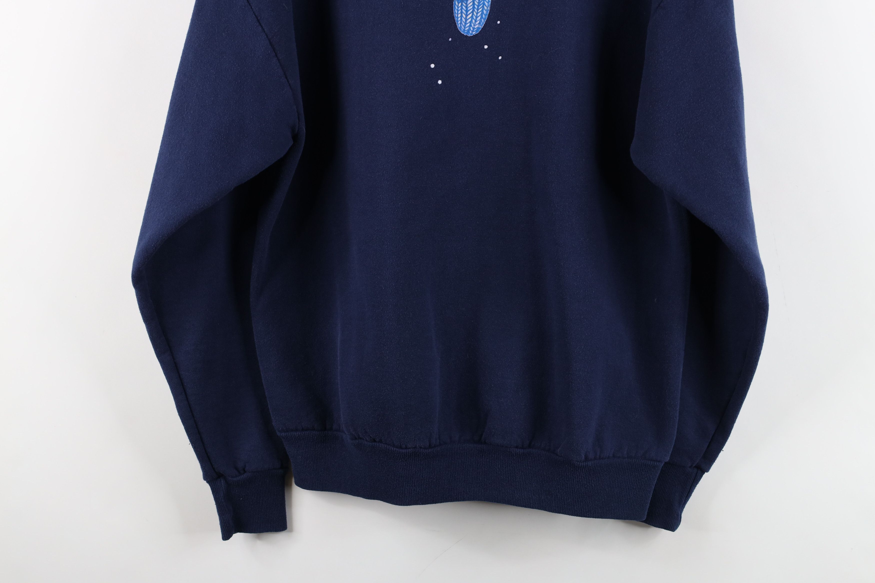 Vintage Vintage 90s Streetwear Christmas Snow Birds Sweatshirt Blue Size M / US 6-8 / IT 42-44 - 14 Thumbnail
