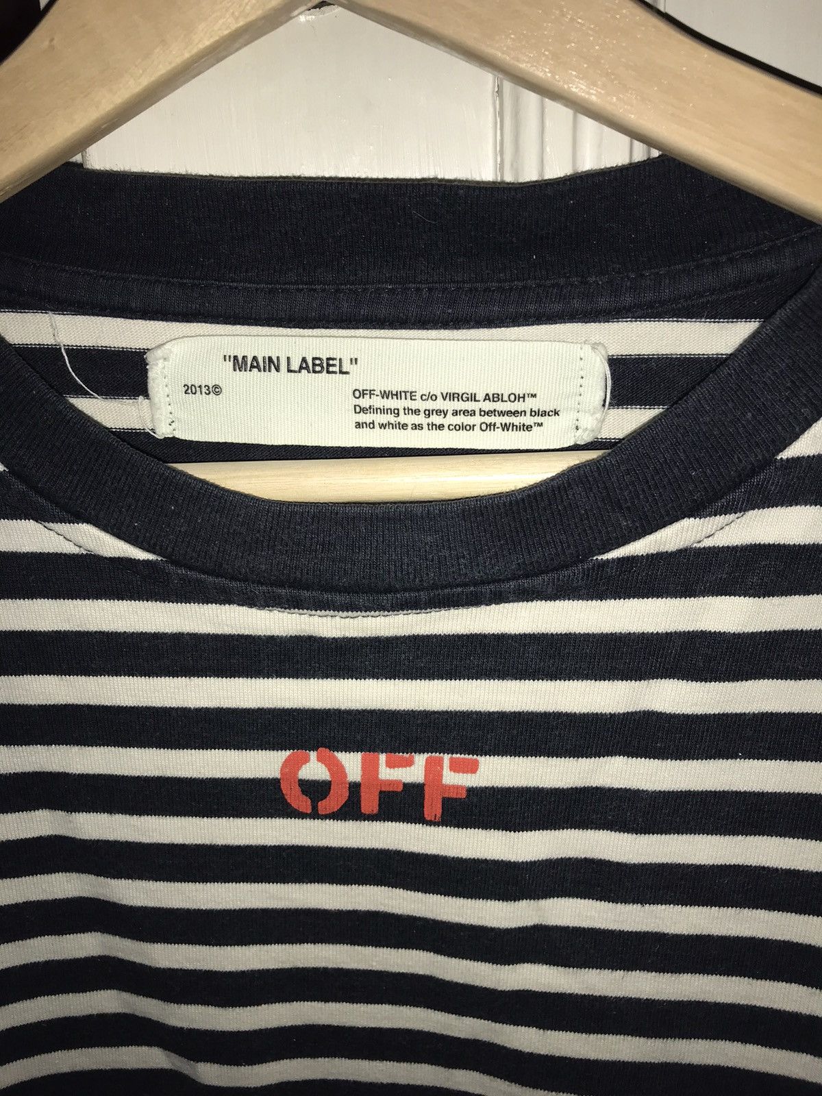 Off-White Off white striped long sleeve shirt Size US S / EU 44-46 / 1 - 2 Thumbnail