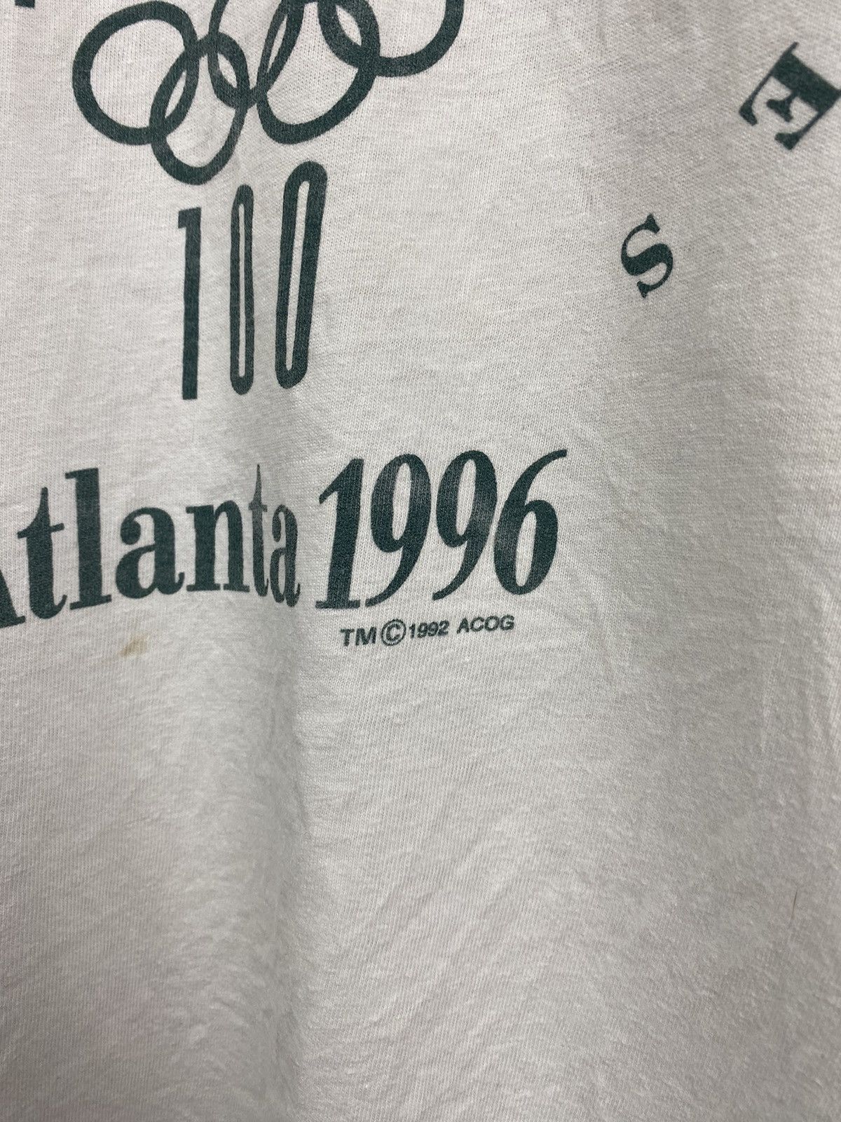 Hanes 🇺🇸 Vintage 1996 Atlanta Olympic Games T-Shirt Retro Y2K USA Size US XL / EU 56 / 4 - 4 Thumbnail