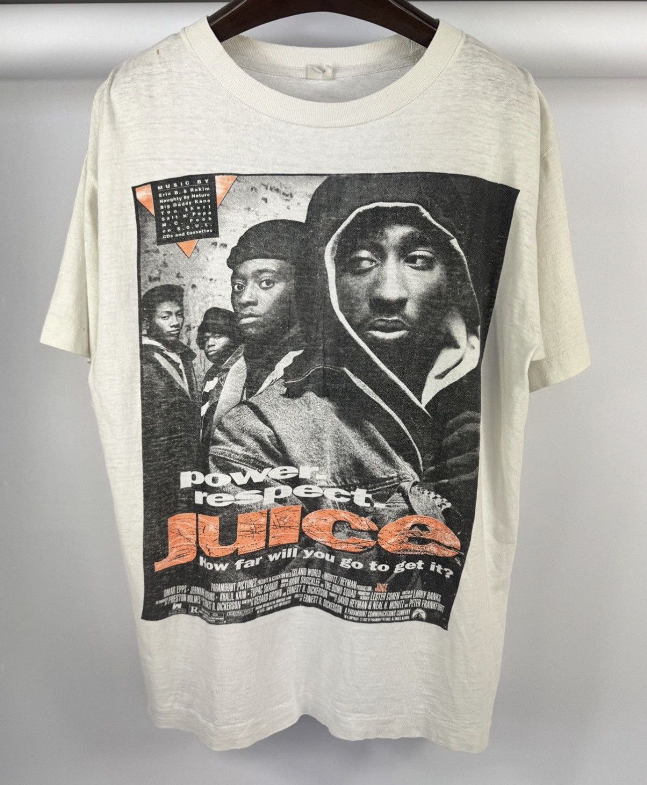 Vintage TUPAC JUICE 1992 VINTAGE T-SHIRT RARE Size US XL / EU 56 / 4 - 2 Thumbnail