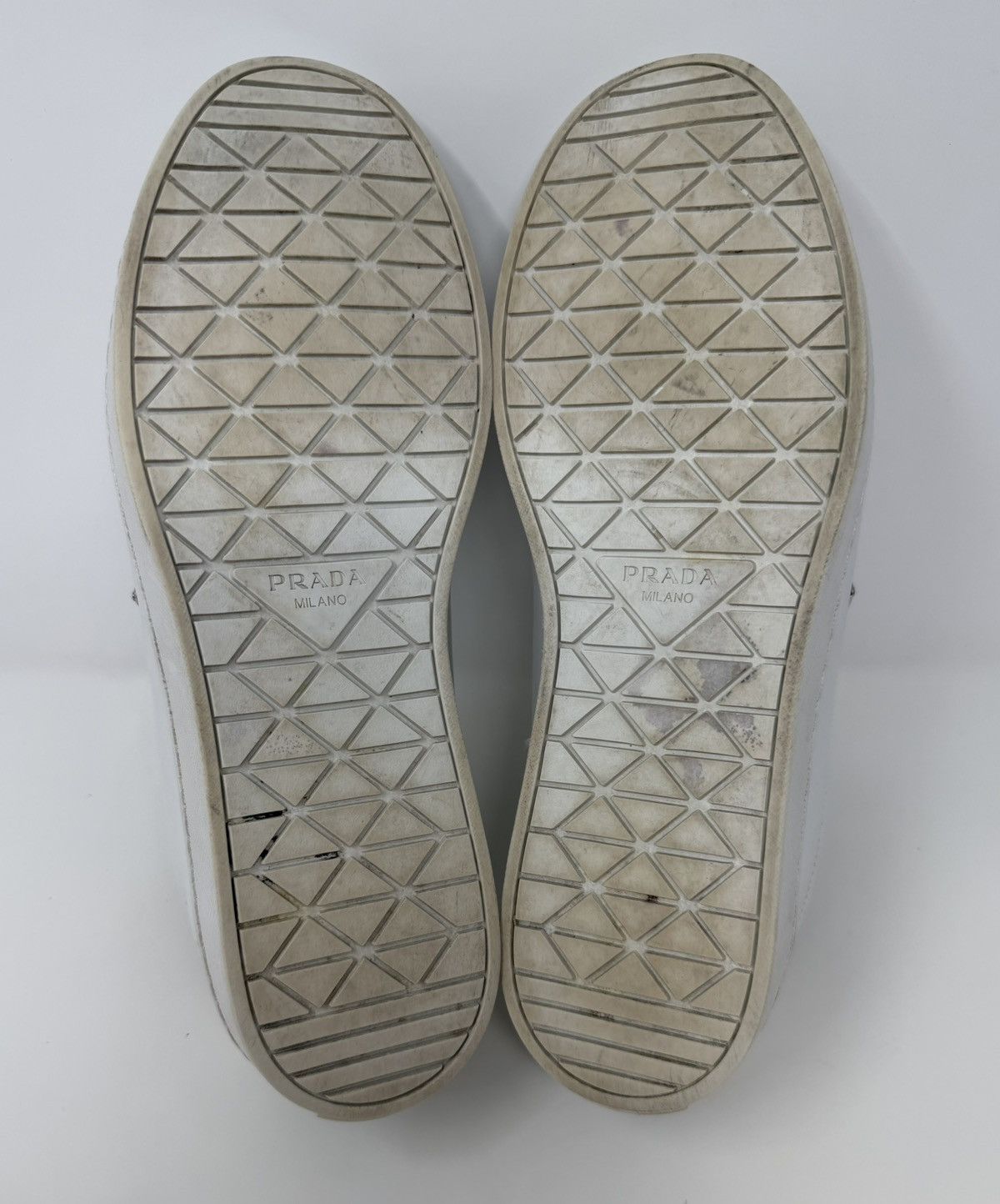 Prada Prada Brushed Leather Sneaker White Size US 9 / EU 42 - 6 Thumbnail