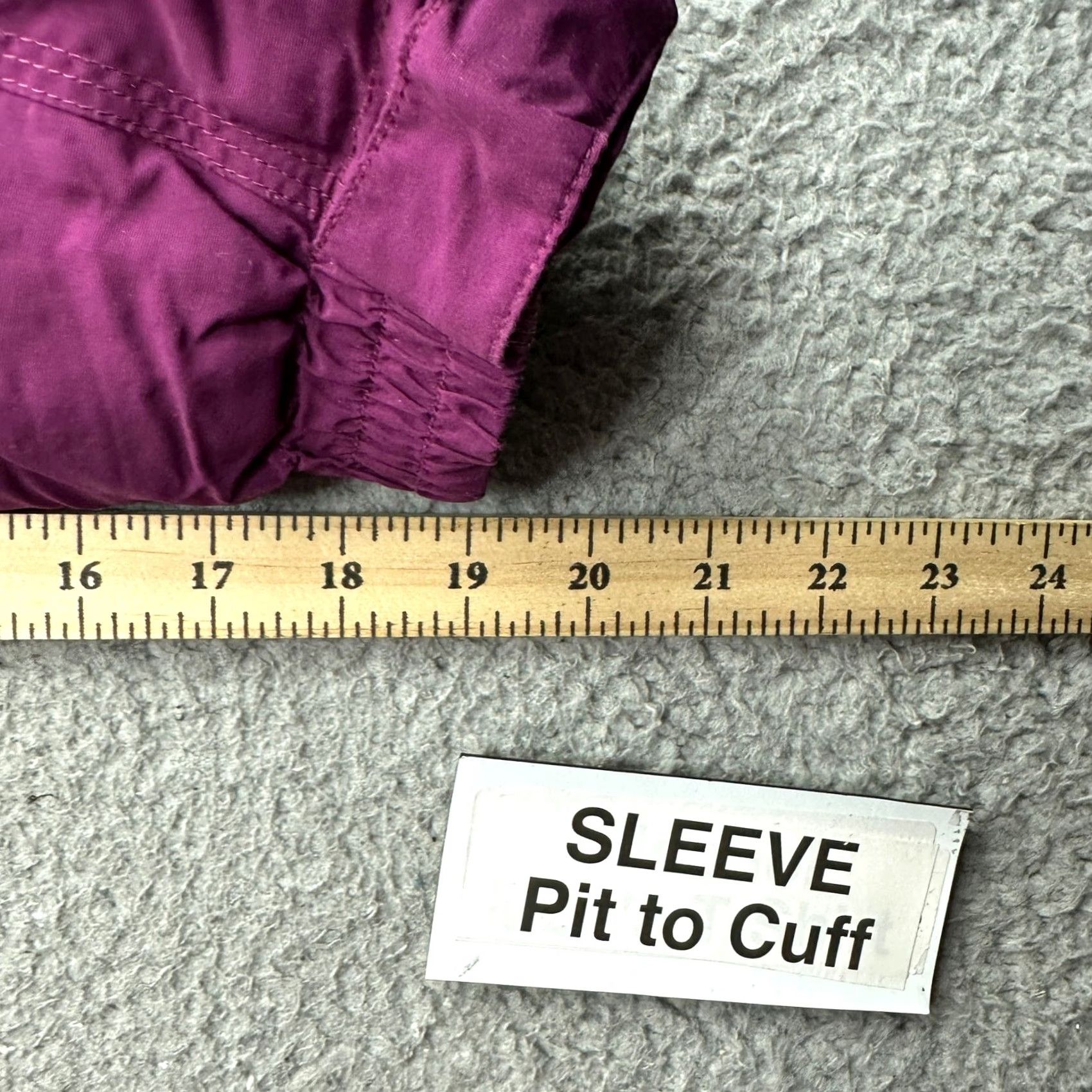 Vintage L.L. Bean Parka Jacket Womens Plus 1X Purple Fleece Lined Hooded Full Zip Pockets Nylon Polyester Long Winter Fall Slim? Size XL / US 12-14 / IT 48-50 - 5 Thumbnail