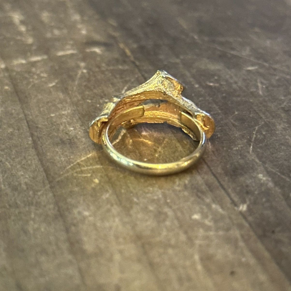 Vintage Vintage gold tone bamboo ring Size ONE SIZE - 7 Thumbnail