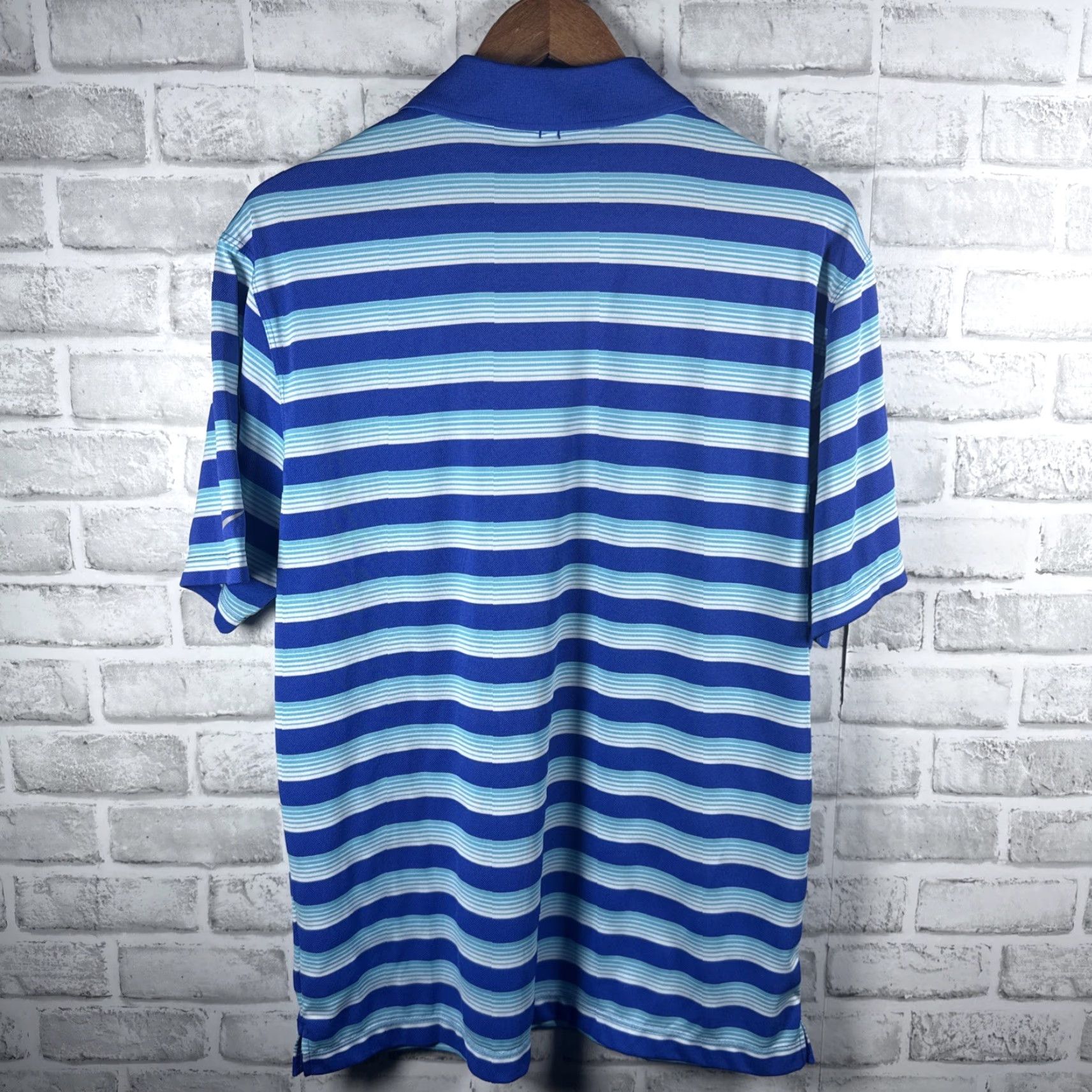 Nike Nike Golf Tour Performance Polo Shirt Mens Size M Blue Striped Size US M / EU 48-50 / 2 - 4 Thumbnail