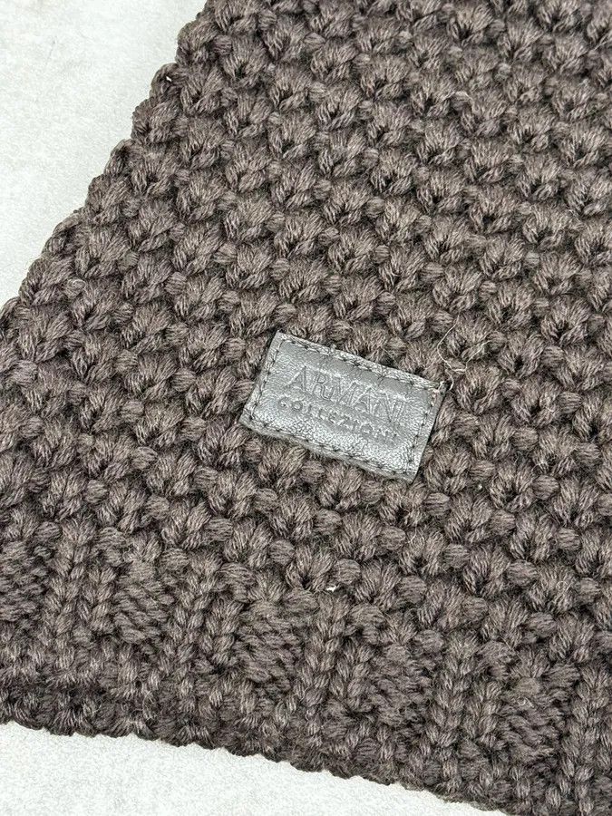 Armani Collezioni 2000s Armani Collezioni Brown Wool Balaclava Size ONE SIZE - 5 Thumbnail