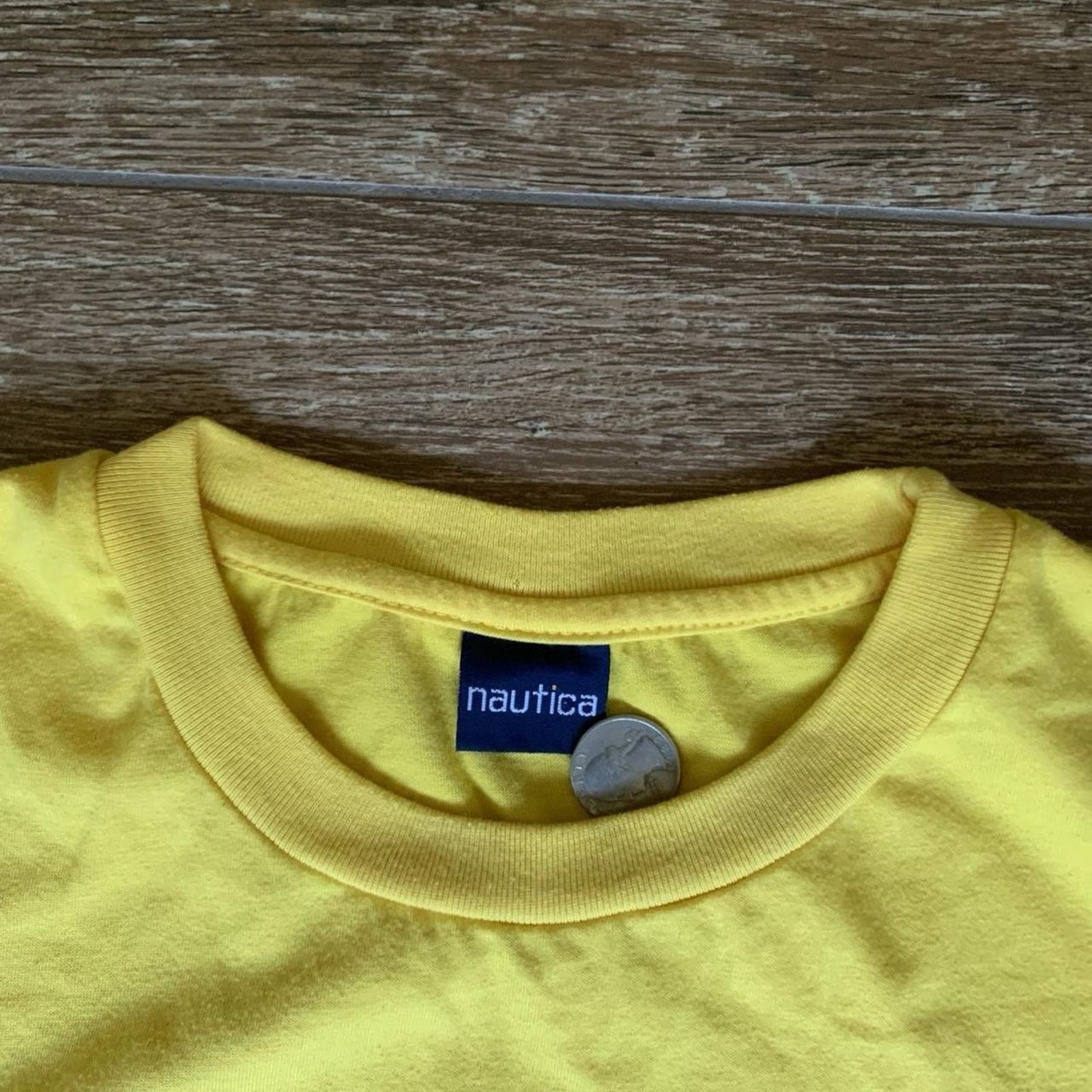 Nautica Vtg 90s Yellow Nautica Expedition Company Tee Size S/M Size US M / EU 48-50 / 2 - 3 Thumbnail