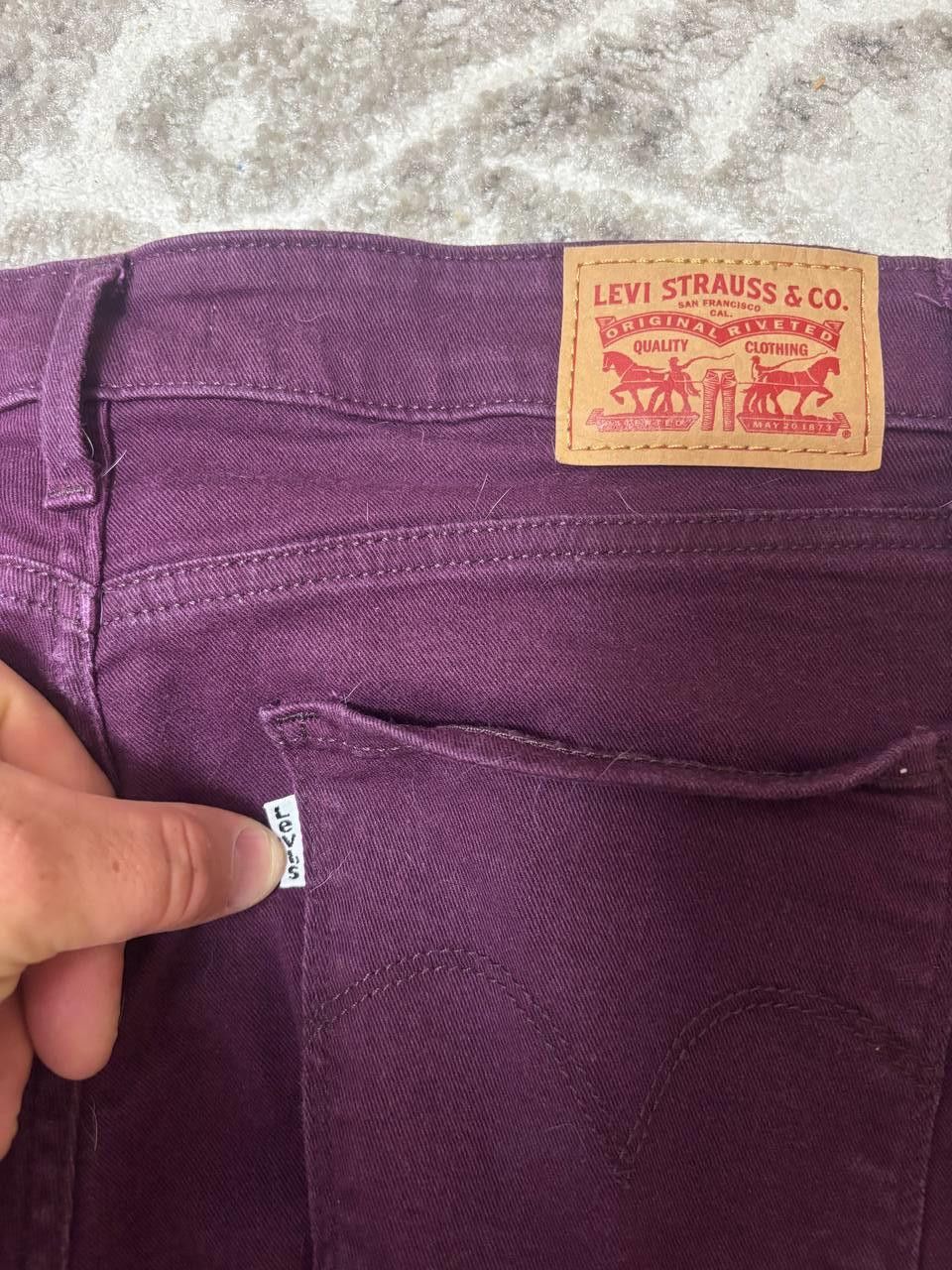 Levi's Levi’s 811 Skinny Jeans Women W29 L30 Plum Purple Size 29" - 7 Thumbnail