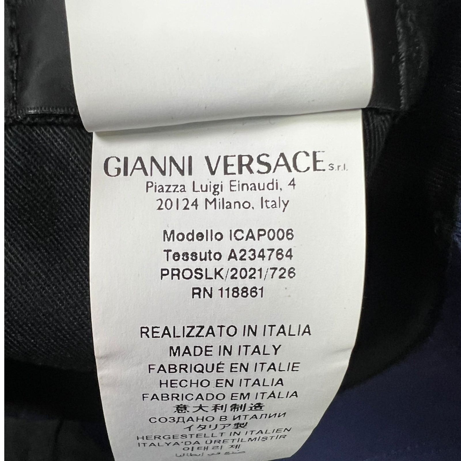 Versace Versace Purple & Gold Signature Logo Strapback Hat Size ONE SIZE - 6 Thumbnail