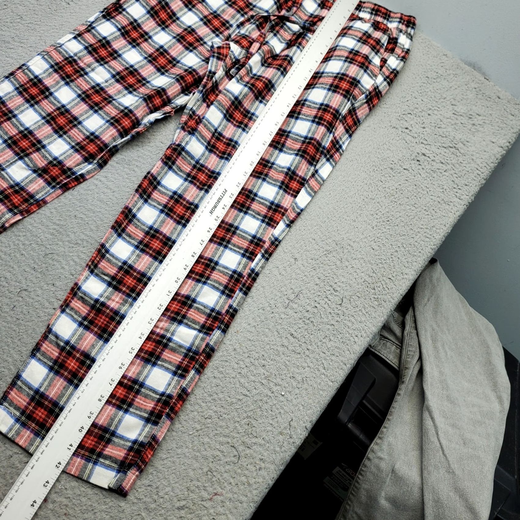 J.Crew J.CREW Mens Flannel Trouser Pants Multicolor Plaid Elastic Waist Drawstring Size L Size US 33 - 3 Thumbnail