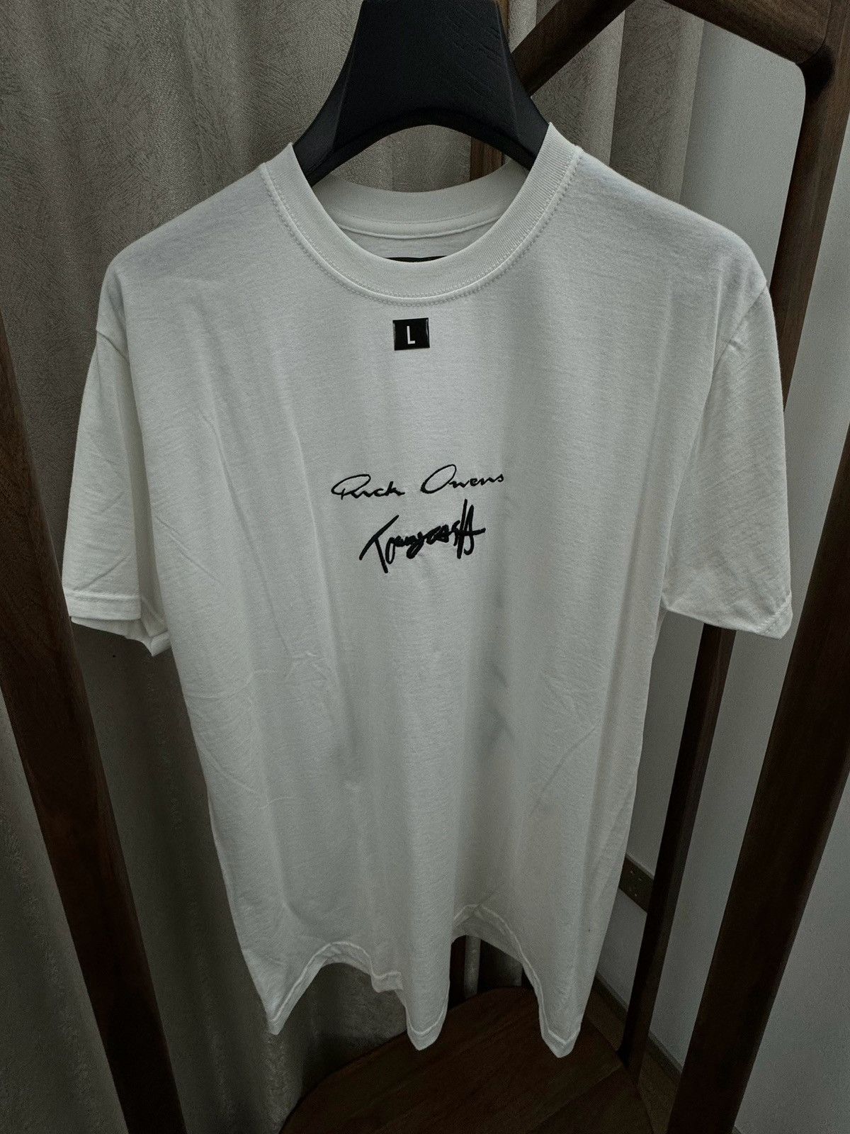 Rick Owens Rick Owens x Tommy Cash White Logo T-shirt Tee | Grailed