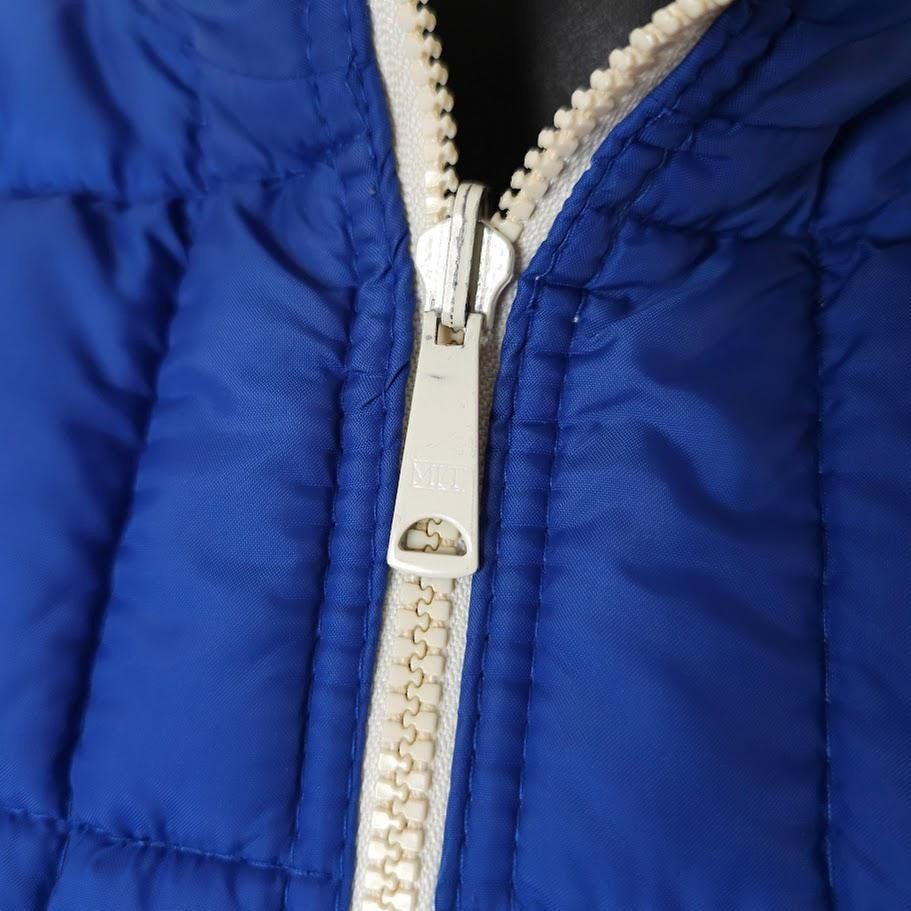 Vintage Vintage Puffer Vest Womens Size Small Blue White 50s Size S / US 4 / IT 40 - 2 Thumbnail