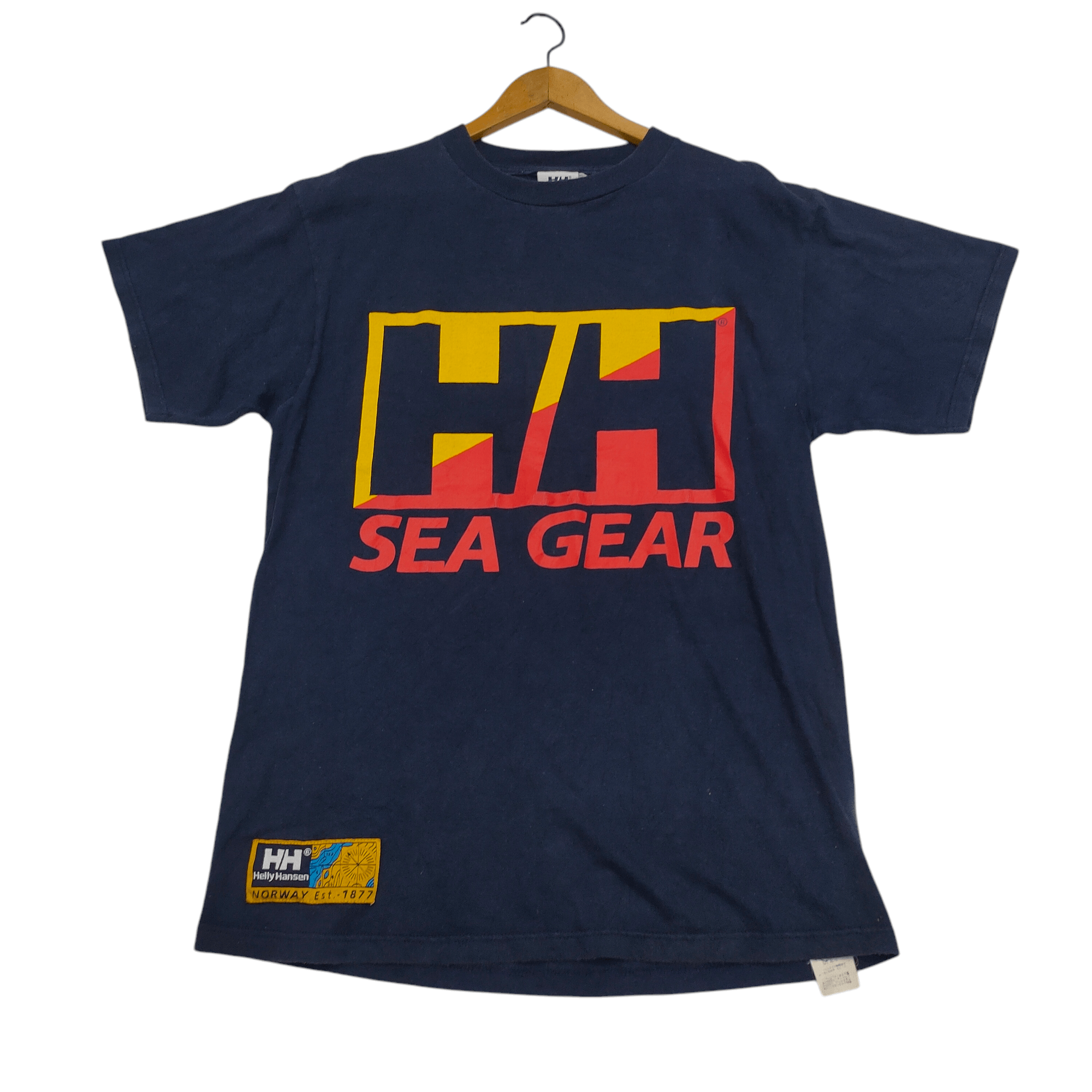 Helly Hansen × Vintage Vintage 90s Helly Hansen Sea Gear Tee Navy Blue Size L Size US L / EU 52-54 / 3 - 1 Thumbnail