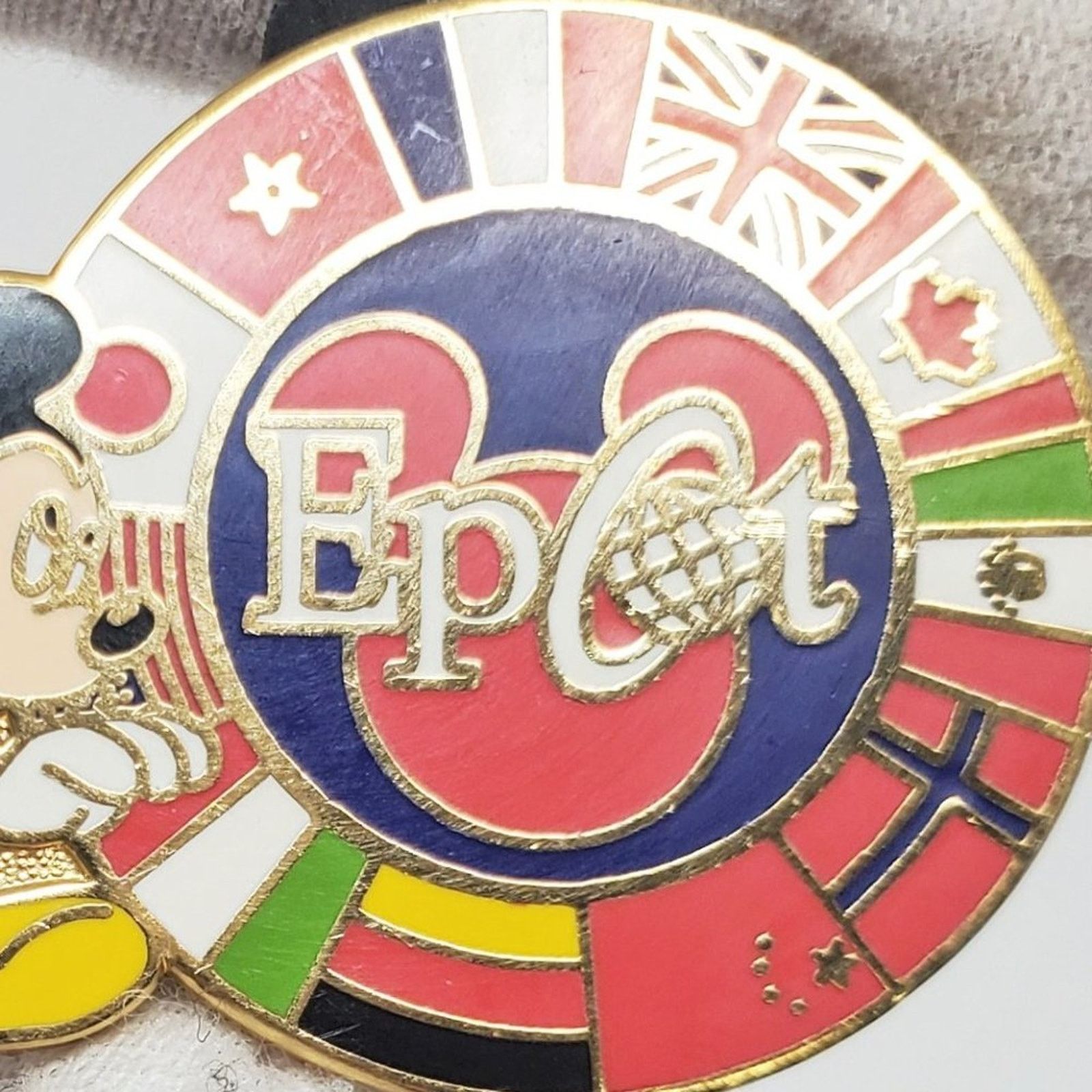 Disney Disney Parks WDW Mickey EPCOT Enamel Circle Flags Pin ERROR Size ONE SIZE - 3 Thumbnail